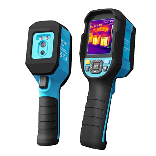 ACEGMET Professional 256x192 IR Thermal Imaging Camera with Visual Camera - 25Hz Refresh Rate, 49152 Pixels, -4°F to 1022°F Range, IP65 Waterproof, Rechargeable Battery for Home Inspection, Electrical Maintenance & HVAC Diagnosis