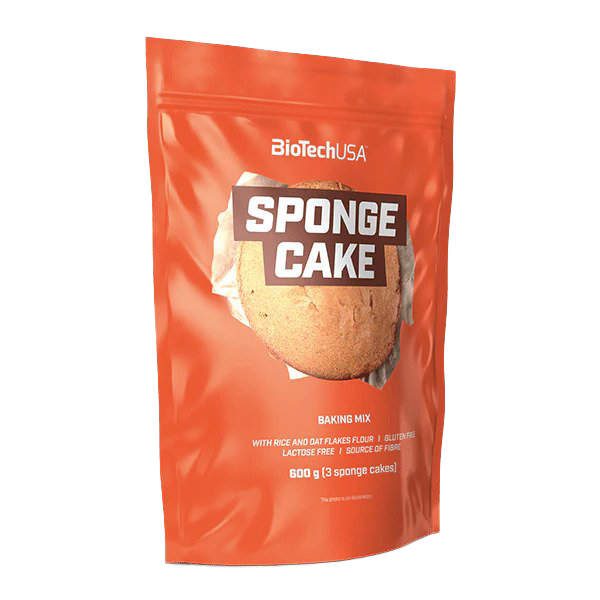 BioTechUSA Sponge Cake Baking Mix 600g - Easy Homemade Cake Mix for Delicious Desserts | Perfect for Birthdays, Parties & Family Gatherings