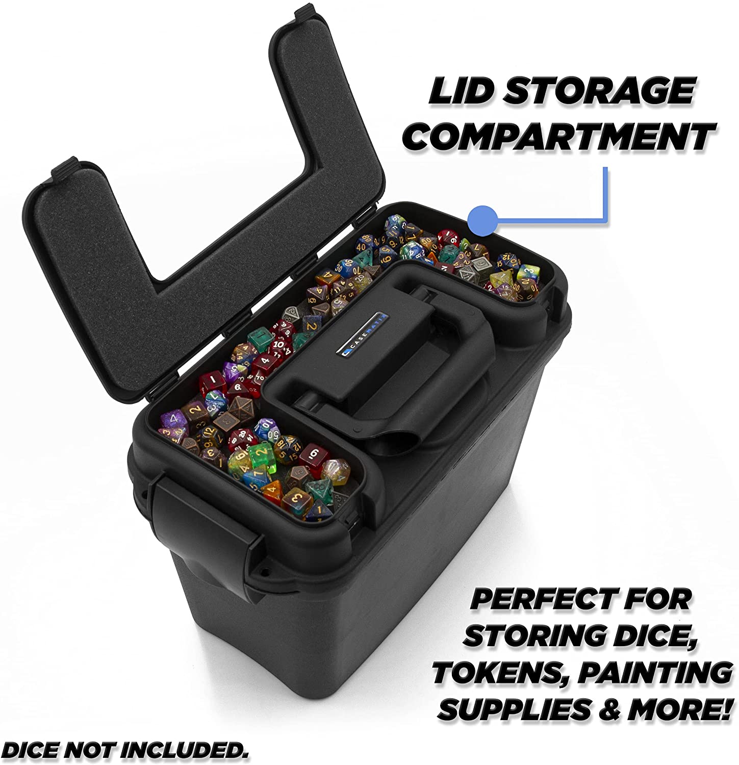 CASEMATIX Miniature Storage Hard Shell Figure Case - 105 Slot Figurine Carrying Case for Warhammer 40k, Dungeons & Dragons, Tabletop RPG Games | Portable Protection for Miniatures & Collectibles | Perfect for Gaming, Travel & Display
