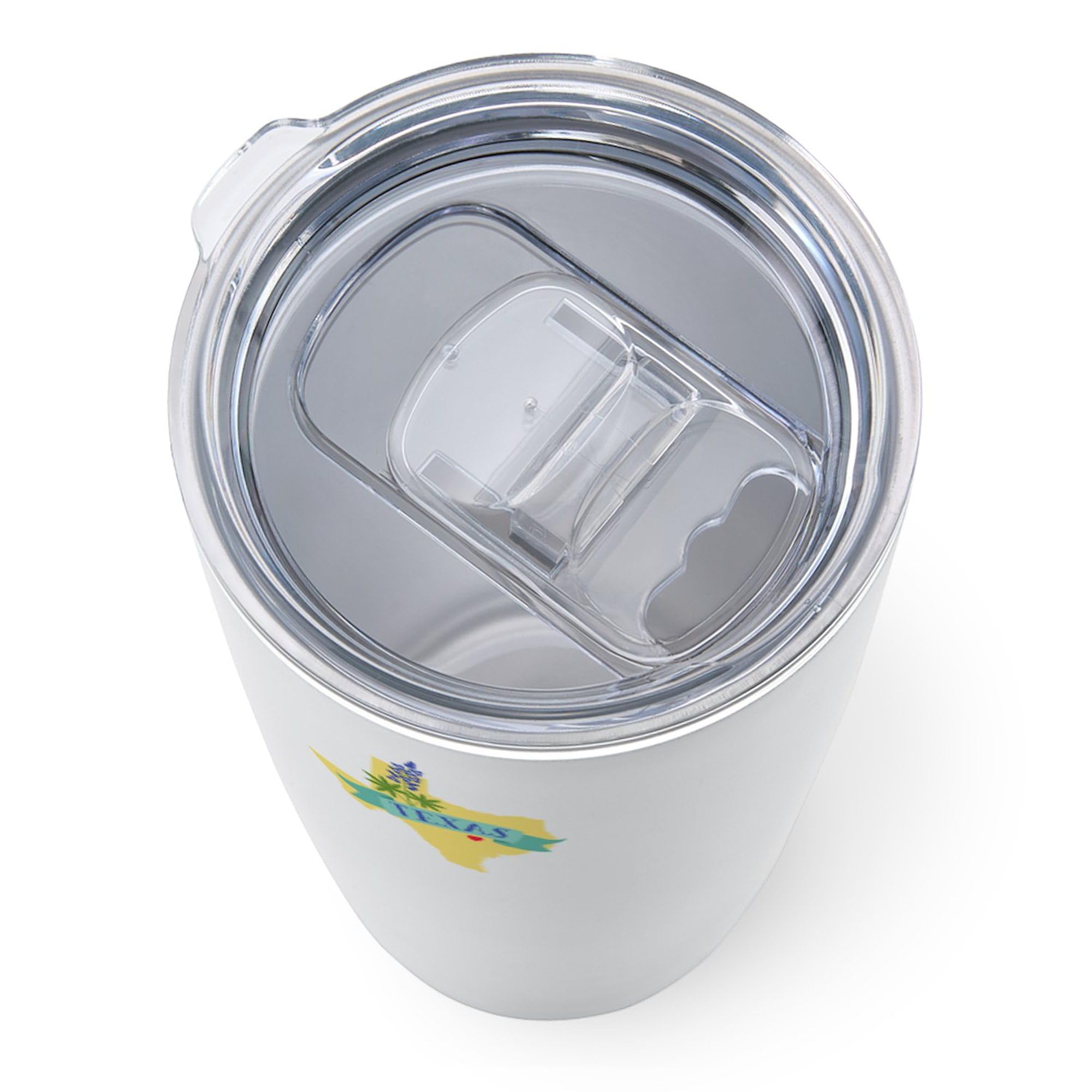 Texas State Outline Bluebonnet Flower Travel Mug - 20 oz Insulated Stainless Steel Coffee Tumbler for Hot & Cold Drinks - Perfect for Commuting, Camping & Office Use