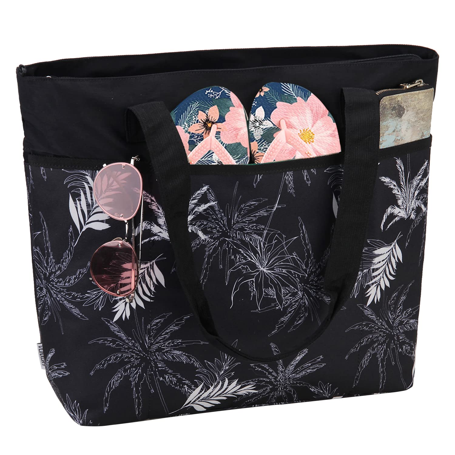 VX VONXURY Women's Large Lightweight Travel Tote Bag - Water Resistant, Sandproof Gym & Beach Bag with Zipper & Wet/Dry Separation | Perfect for Workouts, Travel, Beach Trips & Sports