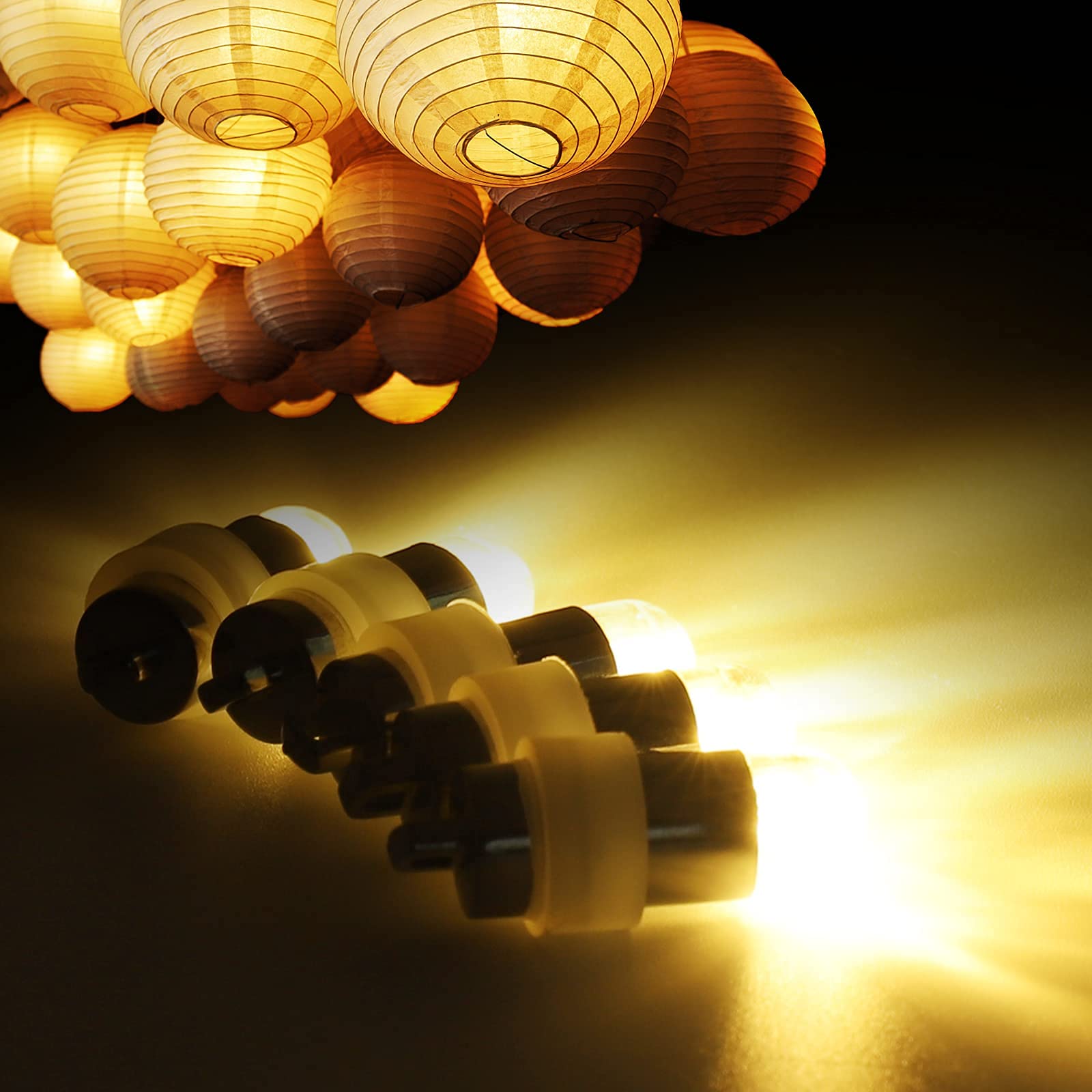 Yizhet 30 Pack Warm White LED Balloon Lights - Waterproof Mini String Lights for Party, Wedding, Halloween, Christmas Decorations - Perfect for Paper Lanterns, Balloons & Festival Decor