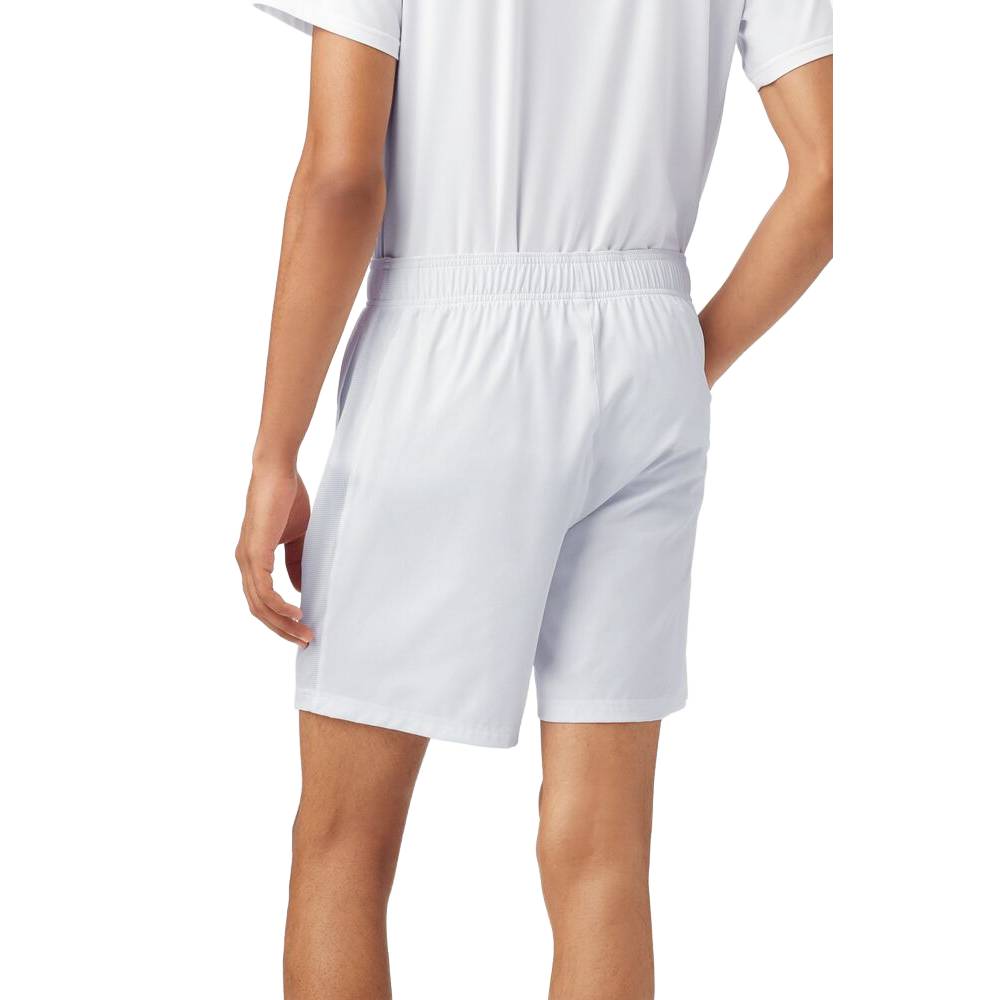 Fila Men's Piped Stretch Woven Athletic Shorts - Comfortable Workout & Casual Wear - White - Perfect for Gym, Running, Basketball & Everyday Use
