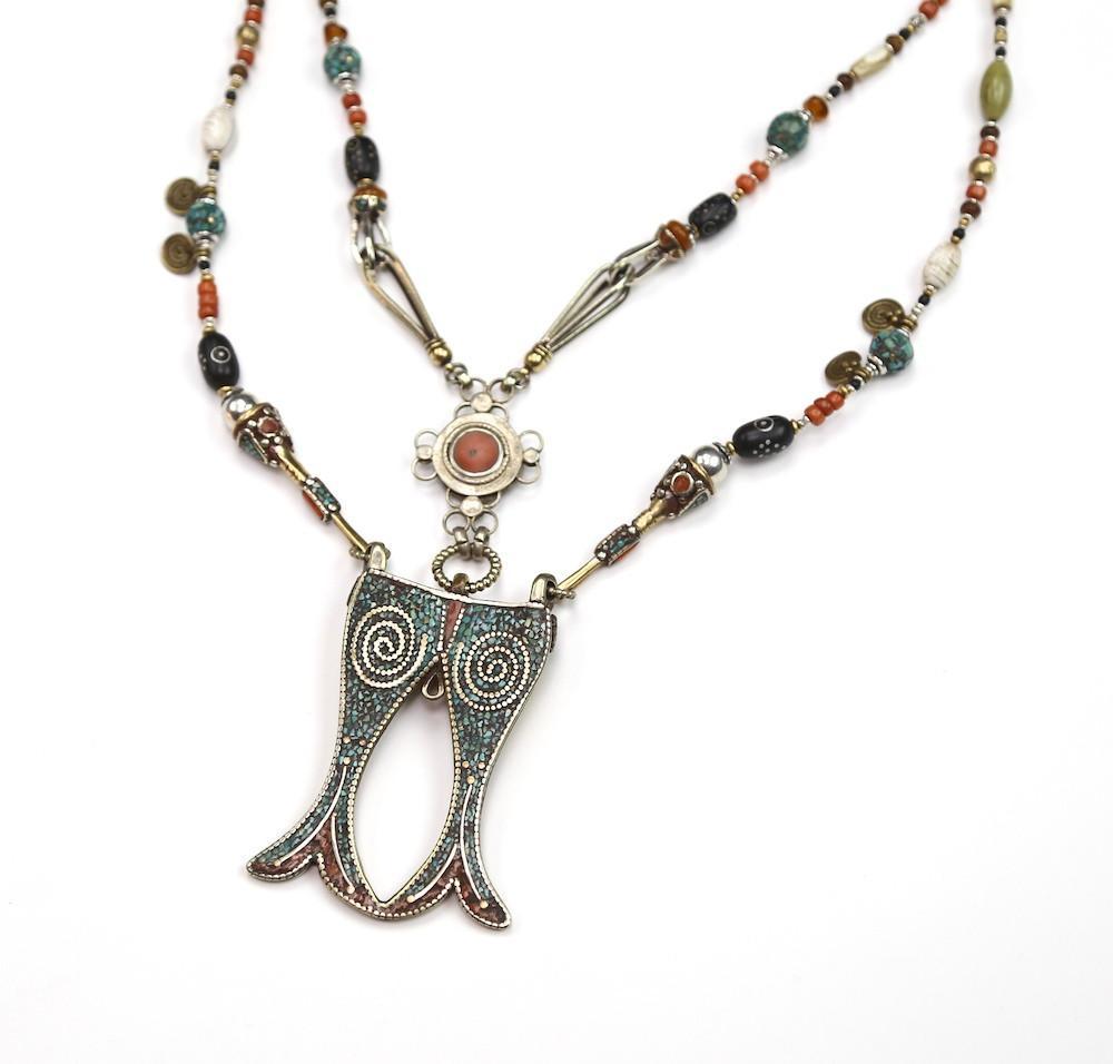 Handmade Tibetan Necklace - Authentic Buddhist Prayer Beads for Meditation & Spiritual Protection | Perfect for Yoga, Travel & Gift Giving