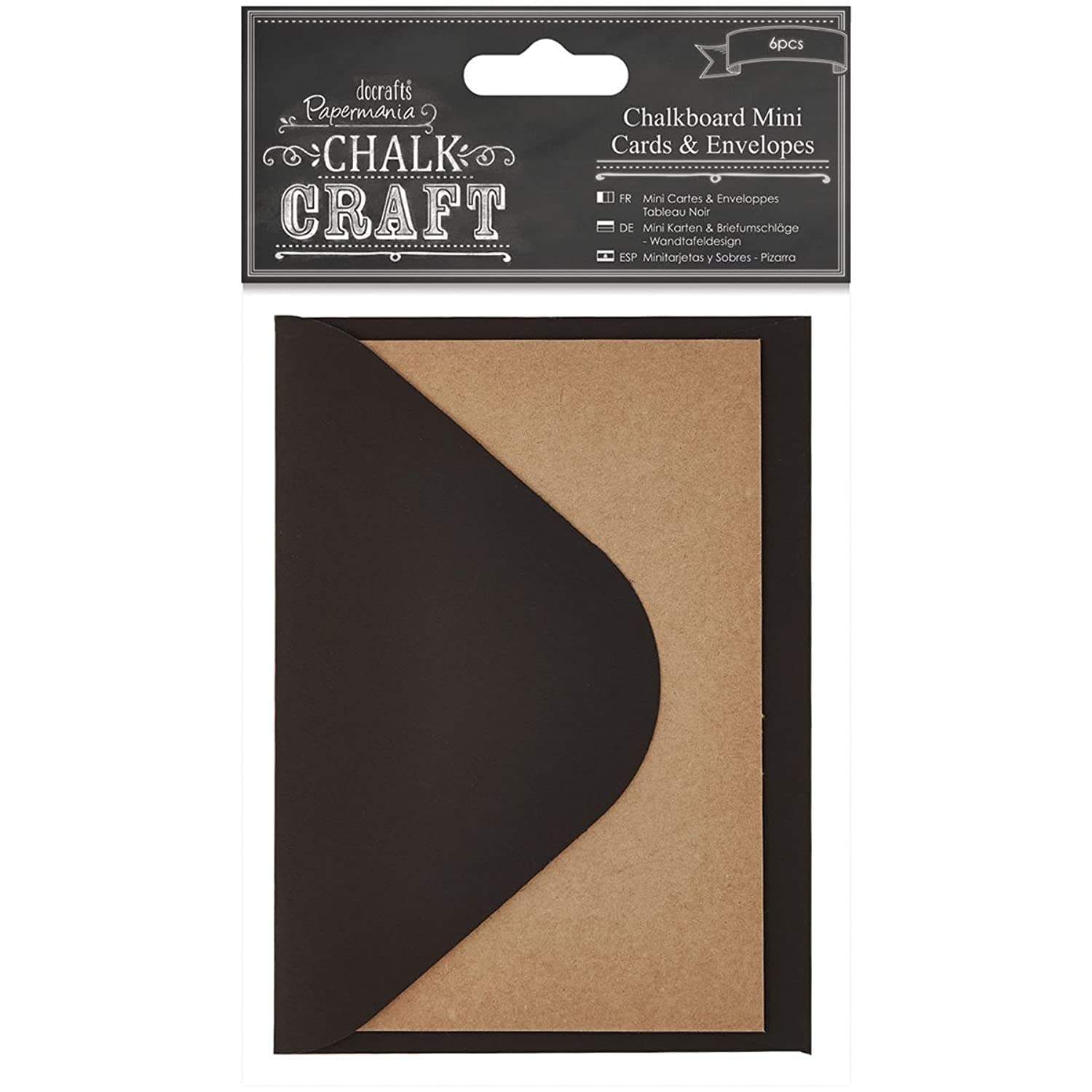 docrafts Chalk Craft Chalkboard Cards and Envelopes Set - Mini Greeting Cards for DIY Crafting, Handmade Invitations, Wedding Place Cards & Party Decorations - Perfect for Home, Office and Special Events