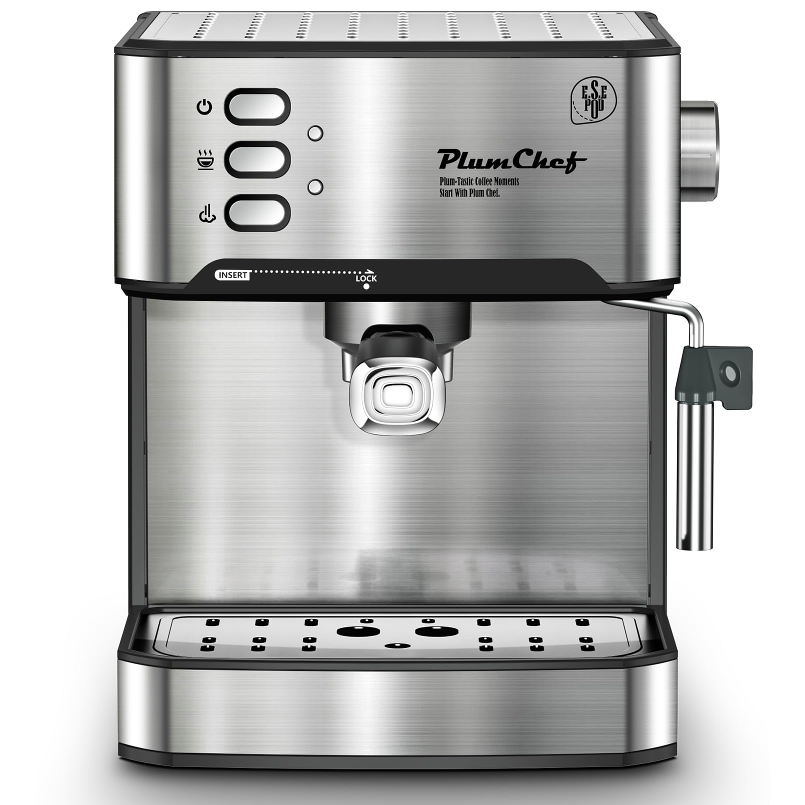 20 Bar Professional Espresso Machine with Milk Frother - Dual Shot & ESE Pod Compatible - 54oz Removable Water Tank - Perfect for Home Baristas & Coffee Enthusiasts - Silver (Ideal for Home Kitchens, Offices & Coffee Shops)