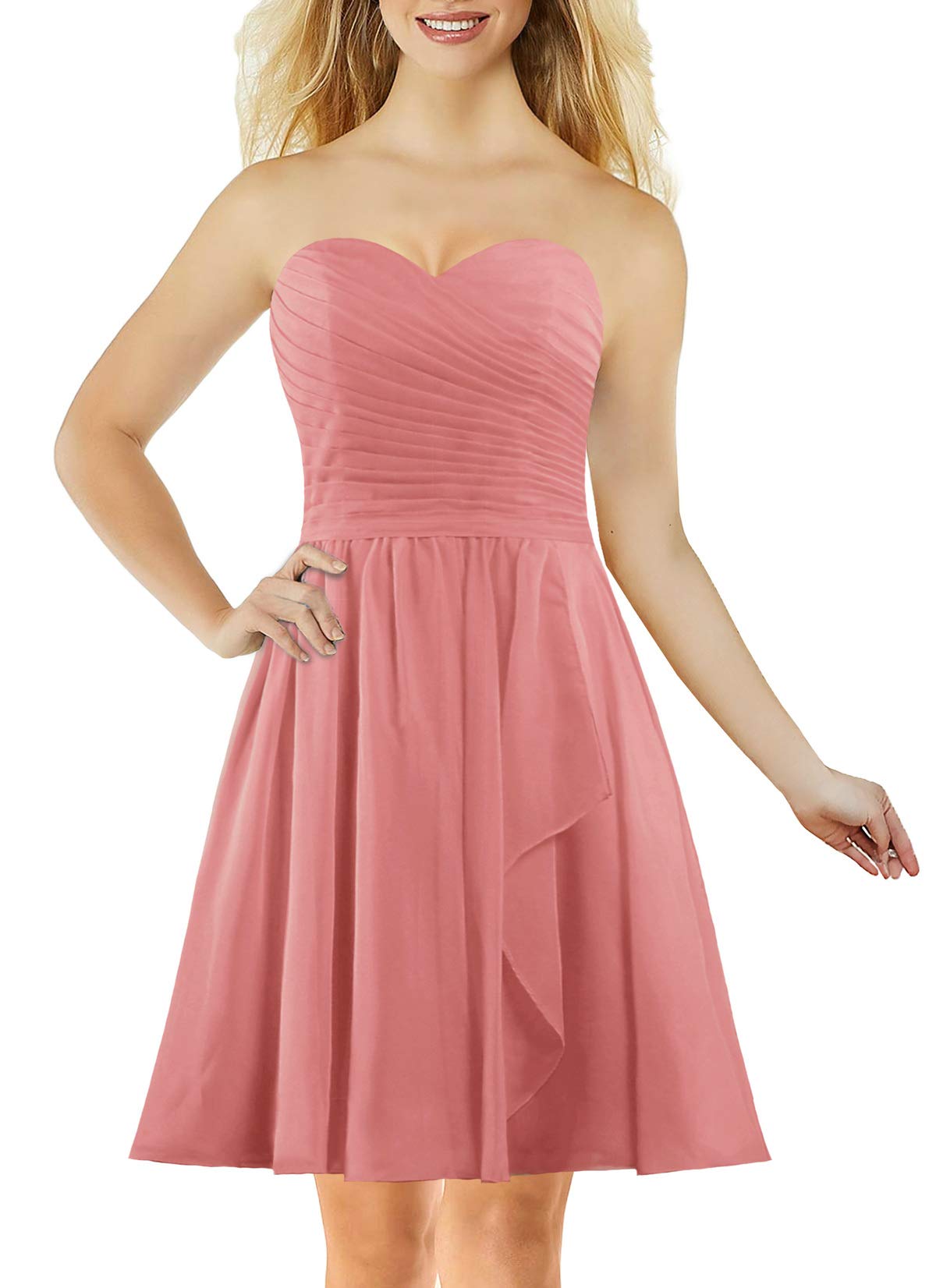 2024 Women's Sweetheart Elegant Short Bridesmaid Dress - Wedding Guest & Cocktail Party Dress for Bridal Shower, Formal Events & Evening Occasions