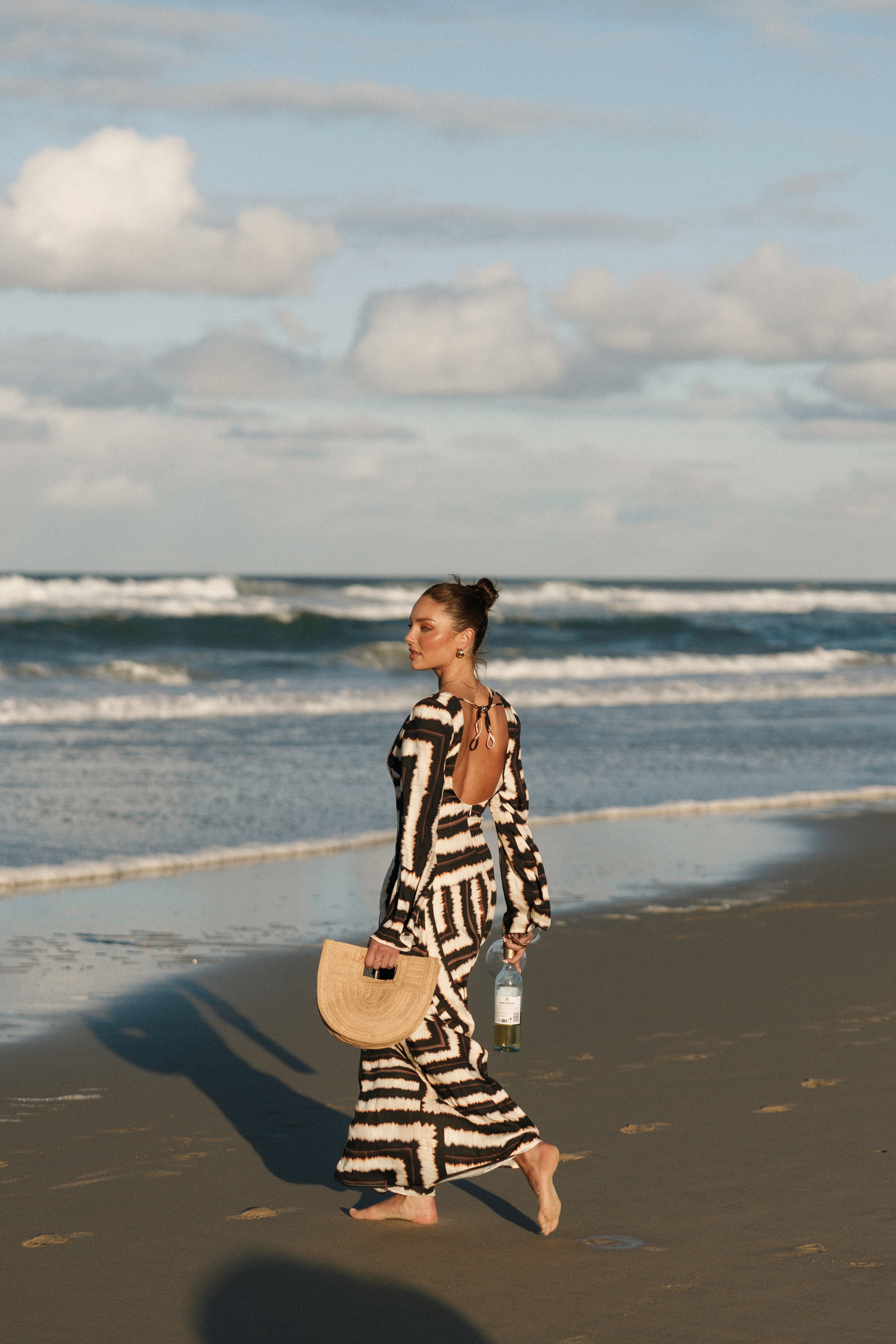 Azure Maxi Dress with Noria Print - Flowy Boho Summer Dress for Women, Beach Wedding & Vacation Outfit