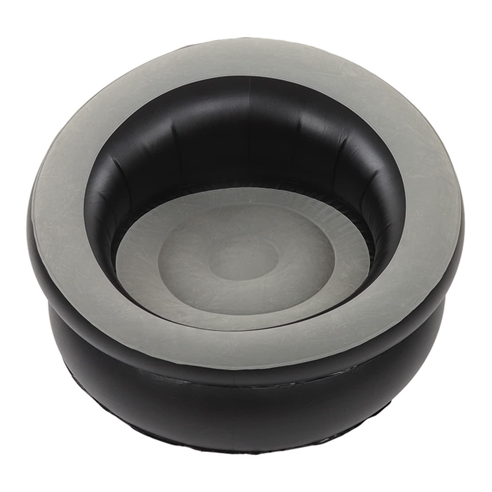 **TOPINCN PVC Inflatable Couch - Portable & Lightweight Air Sofa with Compression Sack - Perfect for Camping, Beach, Travel & Outdoor Lounging (Grey)**