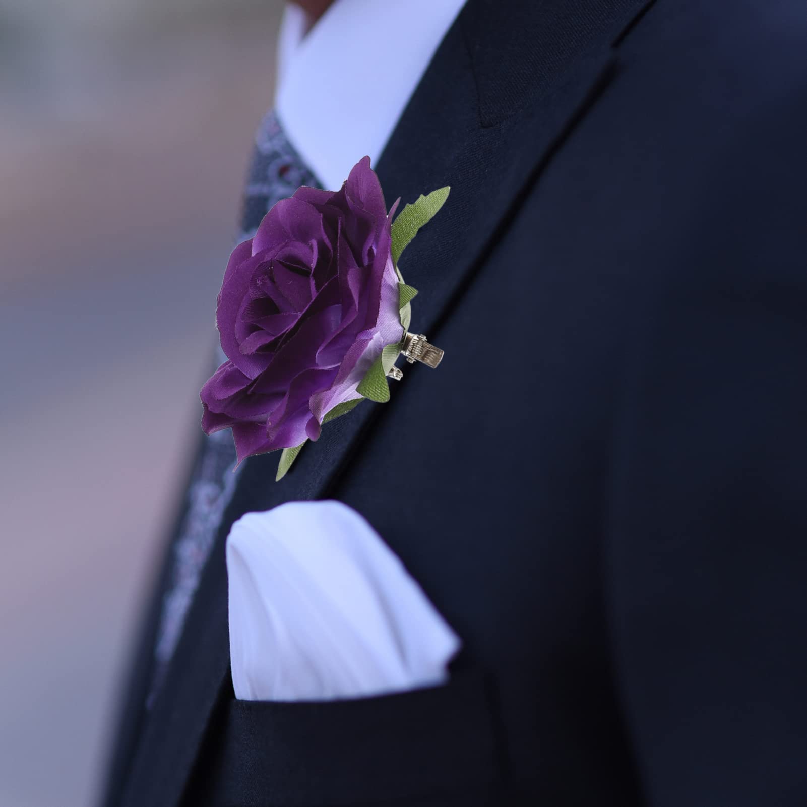 12pcs Rose Headdress Lapel Pins - Floral Brooches for Men & Women, Hair Clips & Flower Pins for Weddings, Parties, Prom, Bridal Accessories, Fashion Jewelry