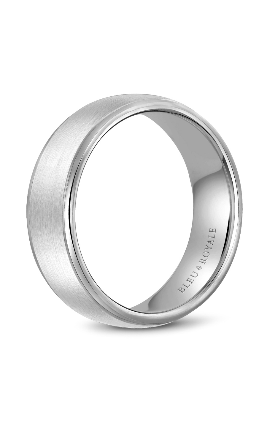Bleu Royale Men's Wedding Band RYL 058W65 - 14K White Gold Classic Ring for Grooms, Engagement & Anniversary Gifts - Perfect for Formal Events & Romantic Occasions