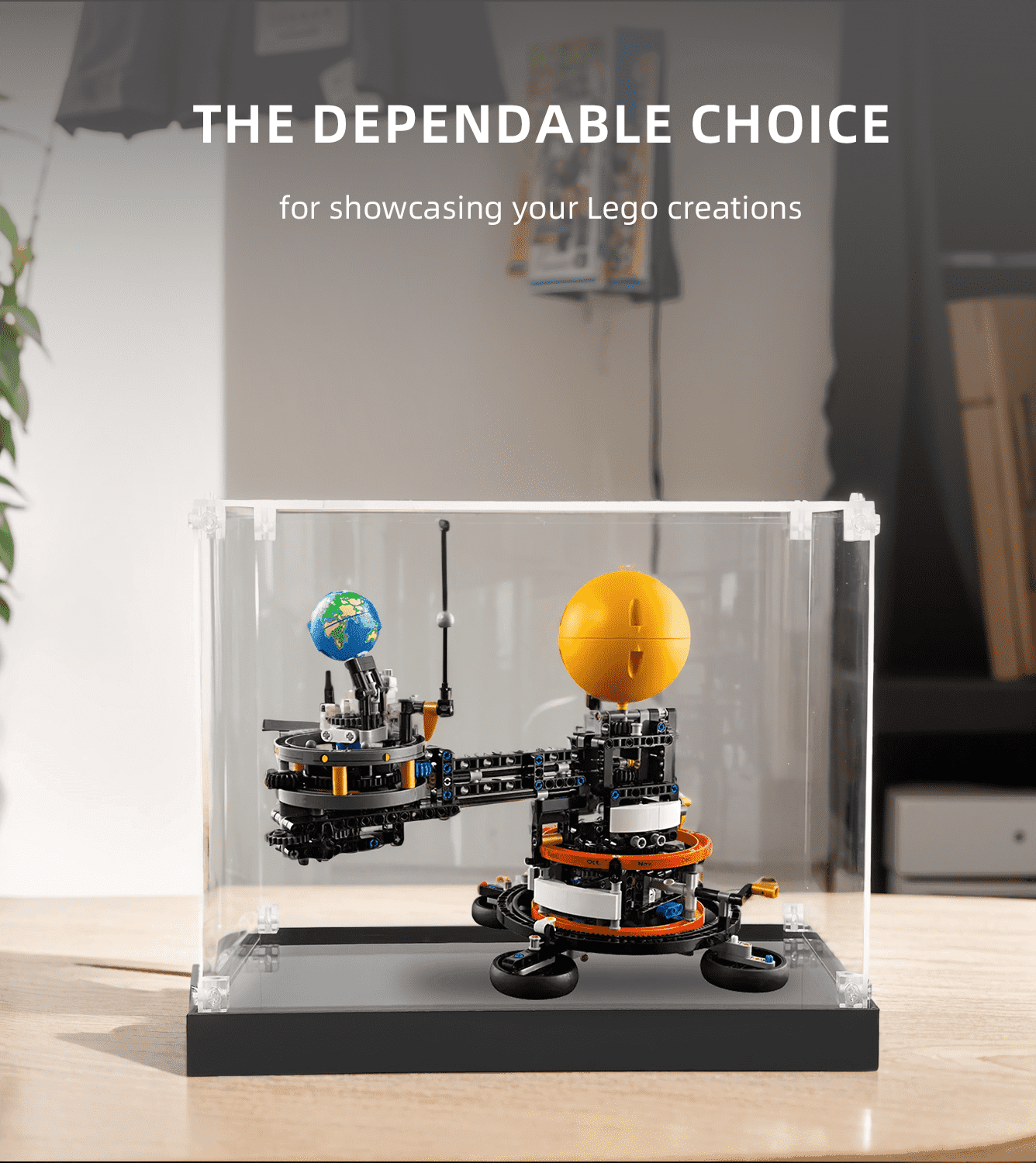 LEGO Technic Planet Earth and Moon in Orbit 42179 Display Case - Protective Showcase for LEGO Set - Perfect for Home Decor, Office Display & Collector's Showcase