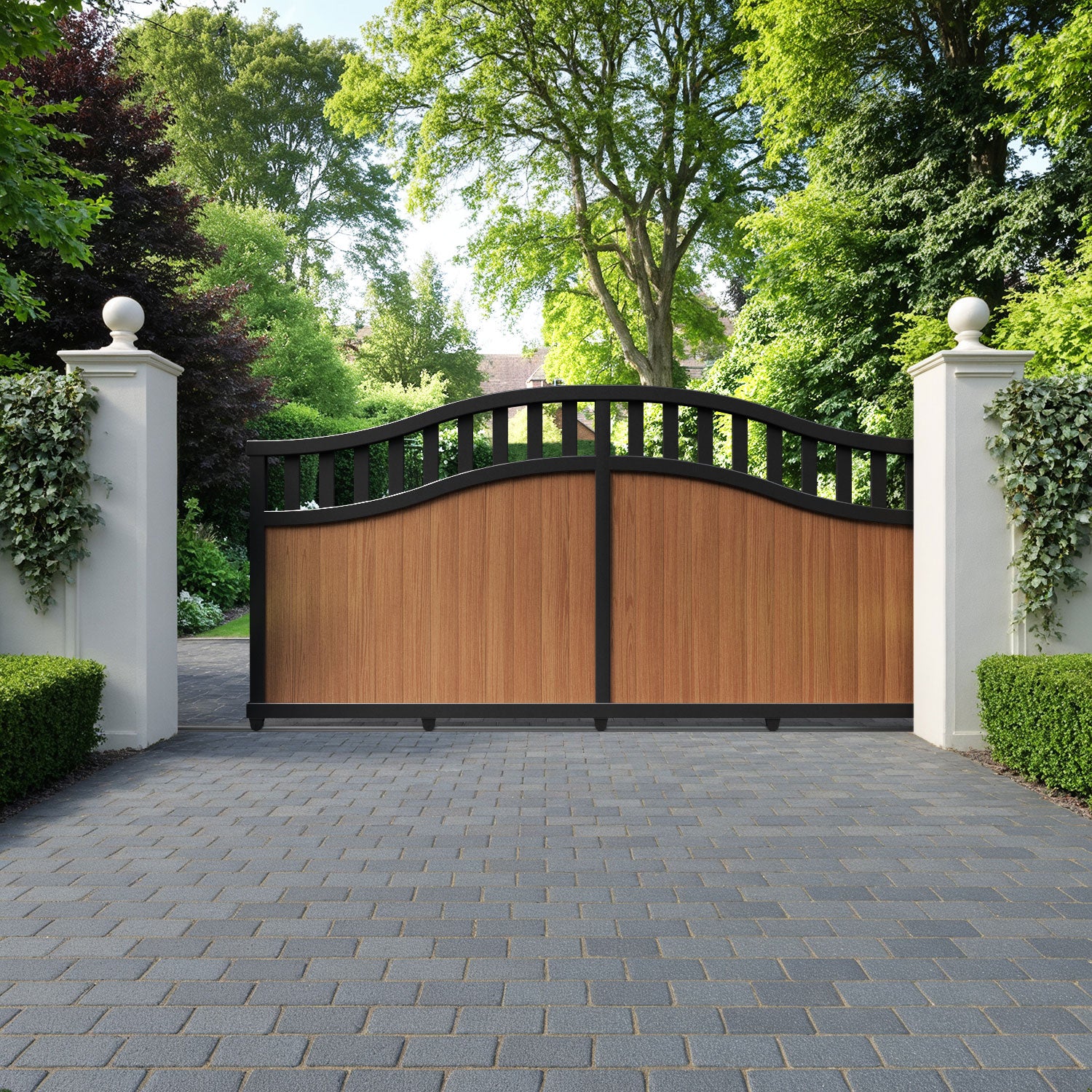 Chatsworth Aluminum Sliding Driveway Gate - Heavy Duty High Middle Security Gate for Residential & Commercial Use | Perfect for Driveways, Backyards, and Property Entrances