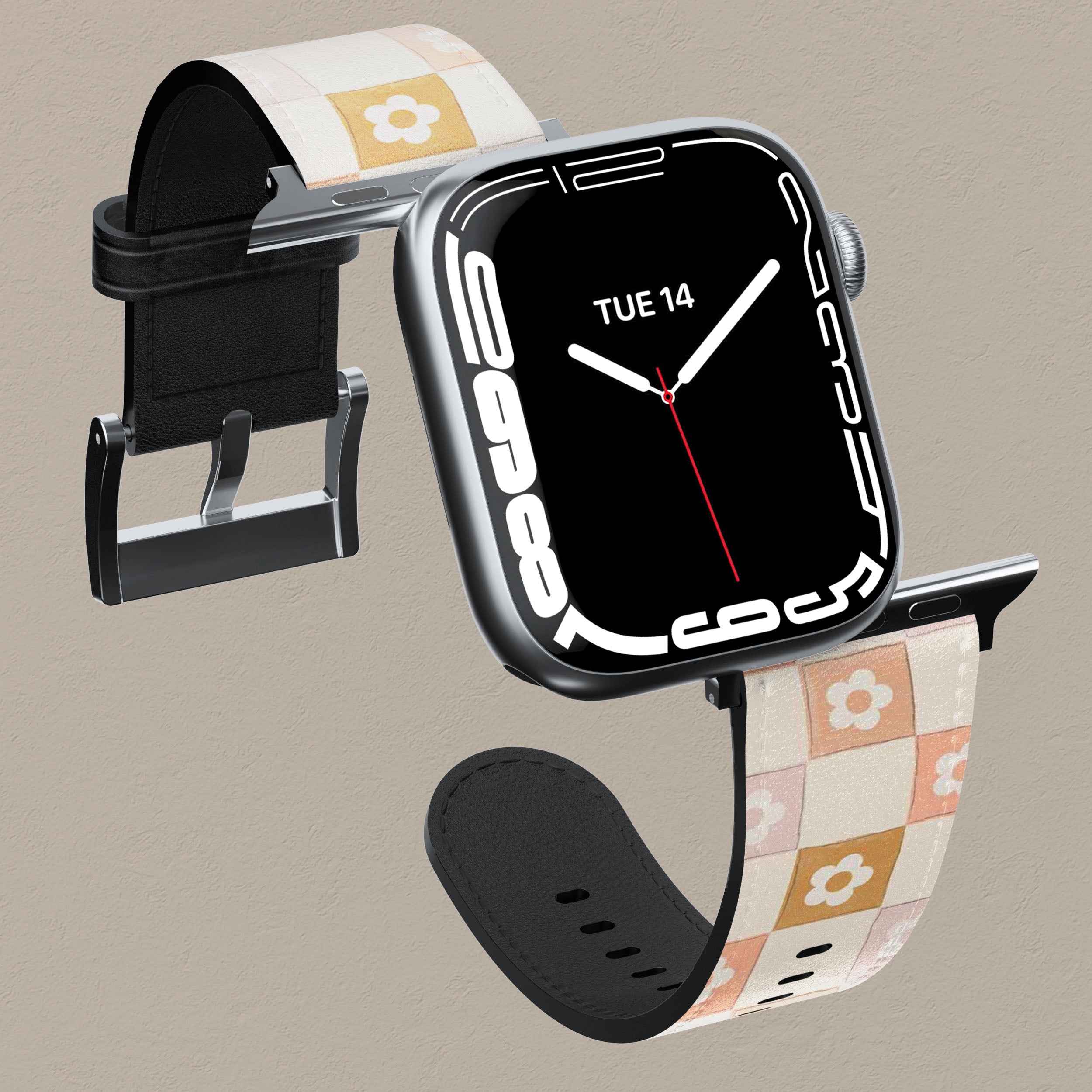 Luxury Beige Apple Watch Band - Soft Silicone Strap for Women & Men, Compatible with All Apple Watch Models - Perfect for Workouts, Office & Everyday Wear
