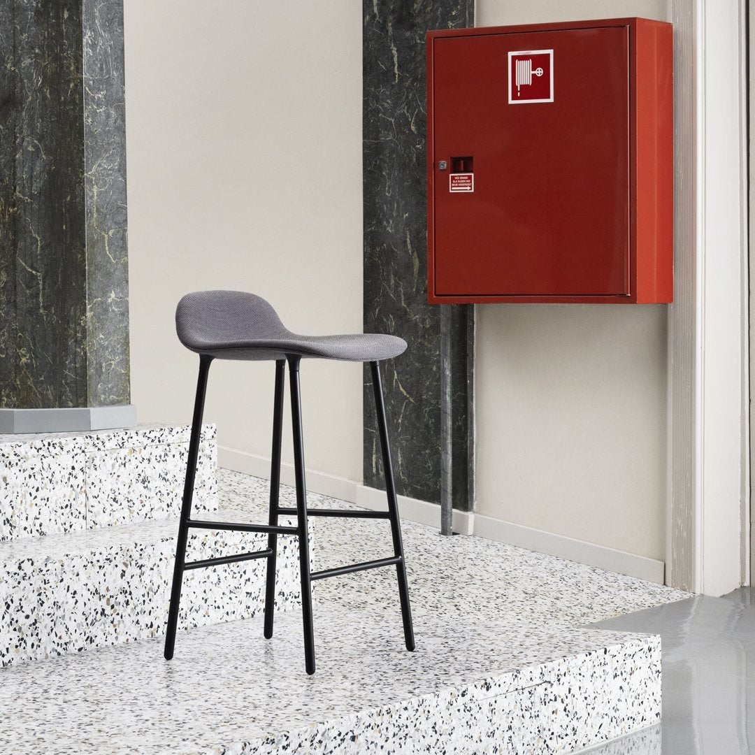 Modern Form Counter Stool with Sturdy Metal Legs & Comfortable Upholstered Seat - Perfect for Kitchen Islands, Breakfast Bars & Home Decor