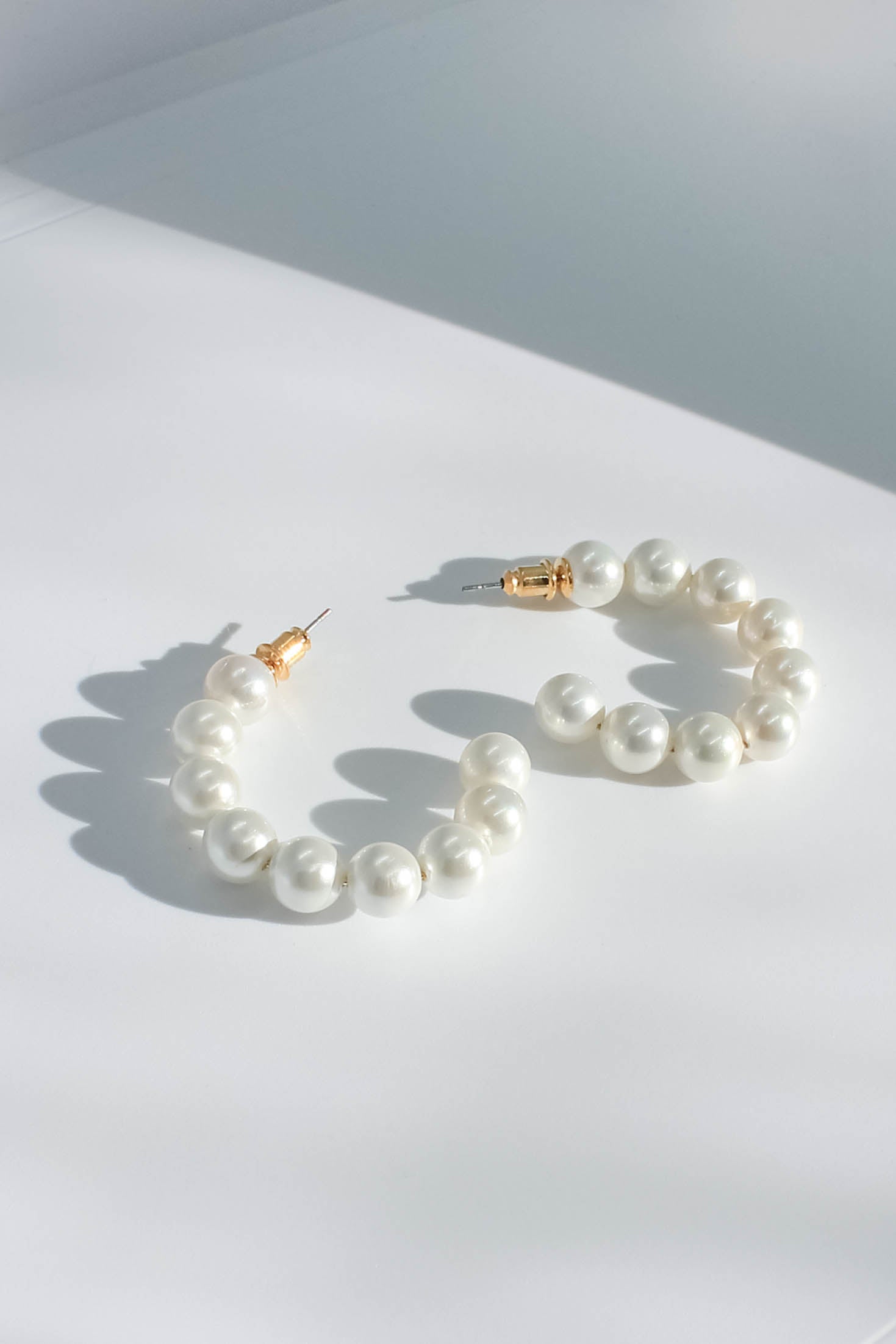 Stylish Audrey Pearl Hoops - Large Elegant Pearl Earrings for Women | Perfect for Parties, Weddings & Special Occasions