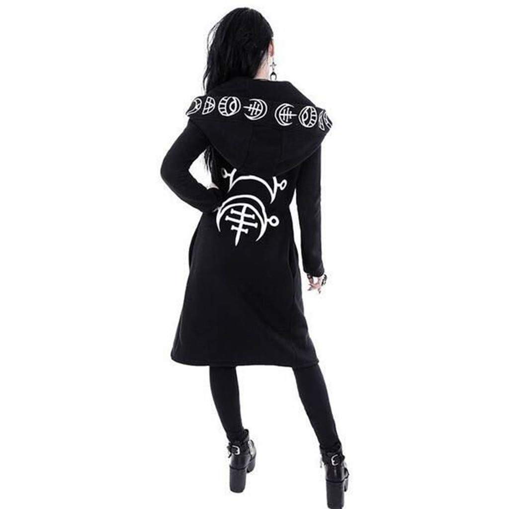 Gothic Cloak for Women Plus Size - Hooded Halloween Cardigan Punk Fashion Outerwear | Perfect for Halloween Costumes, Cosplay, Gothic Parties & Fall Layering