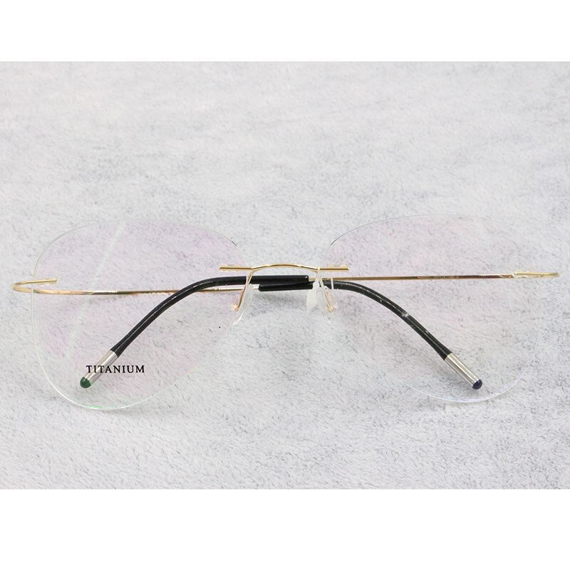 Bclear Men's Eyeglasses Titanium Rimless Lightweight Flexible Frame - 20002 - Perfect for Work, Reading & Everyday Use