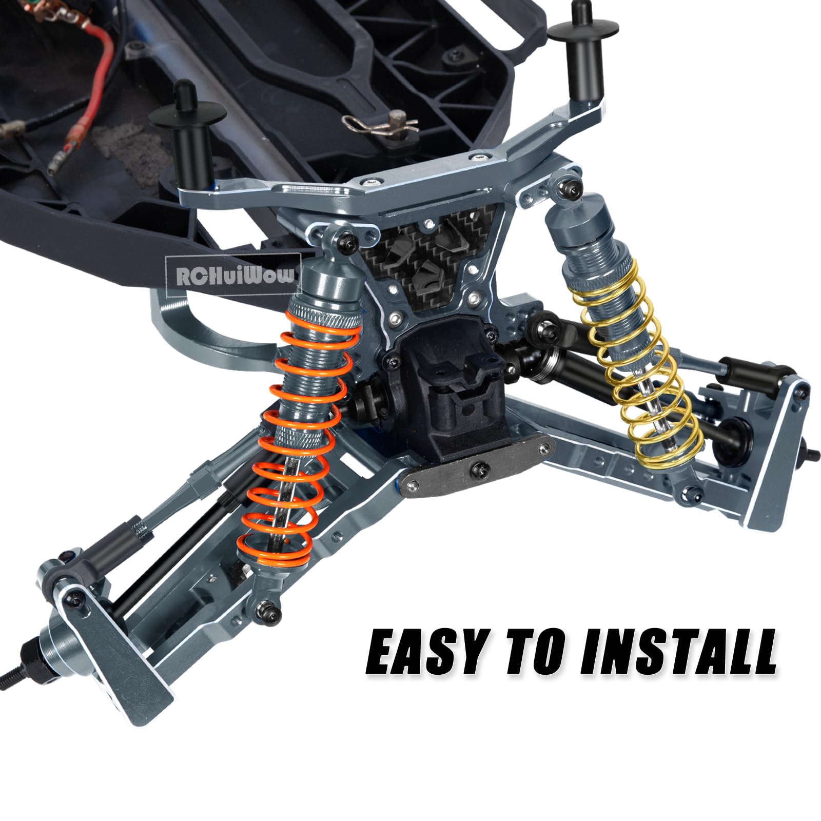 Upgraded Aluminum Alloy RC Body Mount Post for Traxxas 1/10 Slash 4x4 & Slash 4x4 VXL - Replacement for #6815R - Durable Titanium Finish - Perfect for Off-Road Bashing & Racing Upgrades