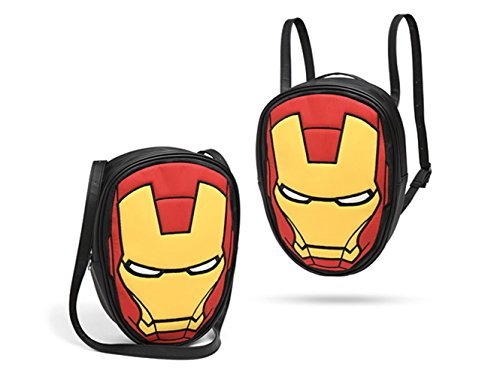Marvel Iron Man Convertible Backpack for Men & Women - Superhero Themed School, Work & Travel Bag - Lightweight Laptop Backpack with USB Charging Port | Perfect for College, Office & Daily Commute