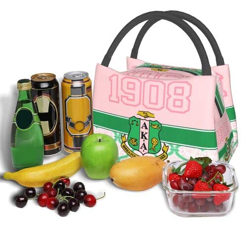 Insulated Reusable Lunch Tote & Cooler Bag for Women - Perfect Sorority Gift, Work, Picnic & Gym Lunch Box (Pink)