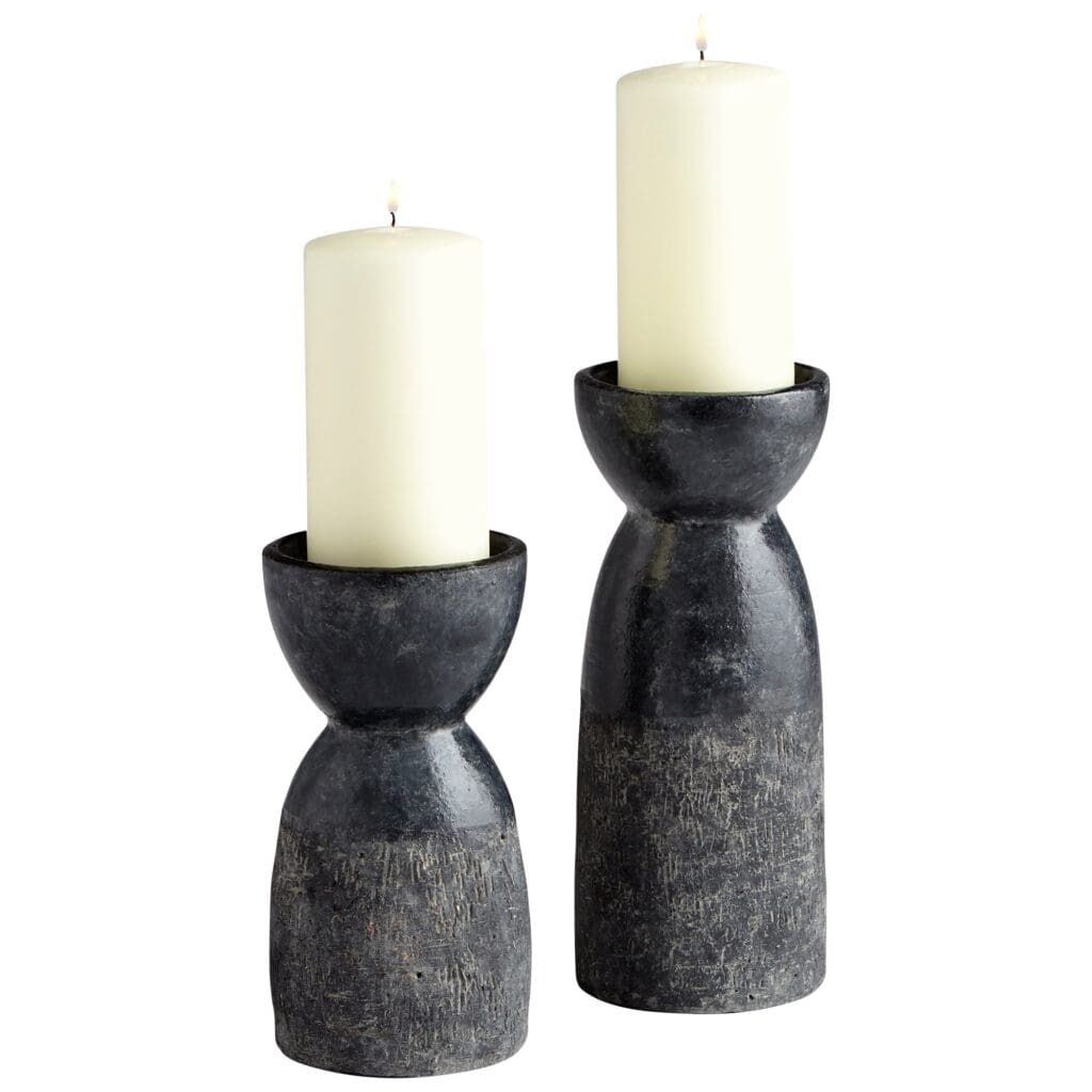 Cyan Design 11016 Escalante Large Black Candle Holder - Elegant Home Decor for Dining Table, Wedding Centerpiece & Romantic Ambiance