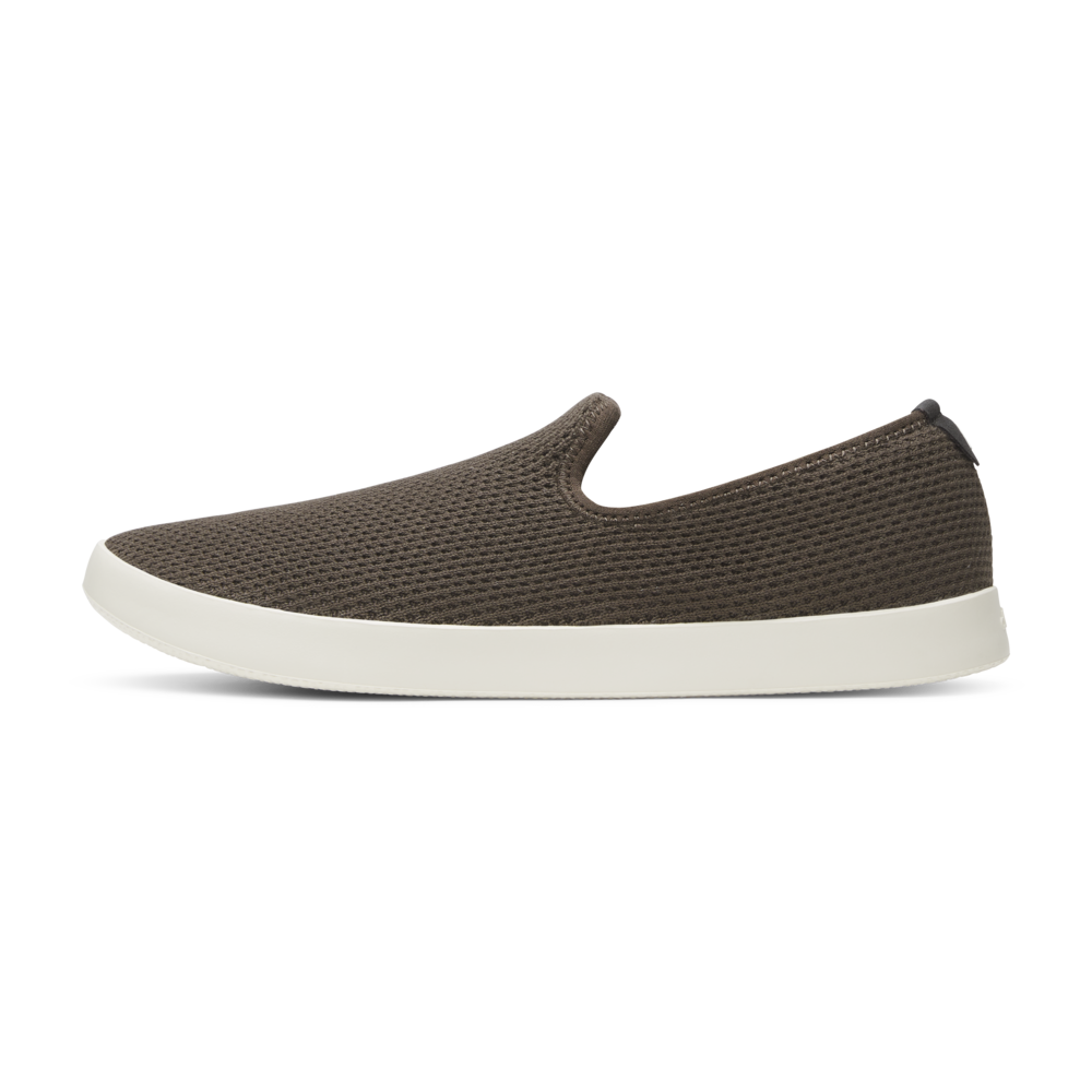 Women's Tree Lounger Shoes - Rustic Brown Leather with Stony Cream Sole | Comfortable Slip-On Casual Loafers for Women | Perfect for Home, Office & Travel