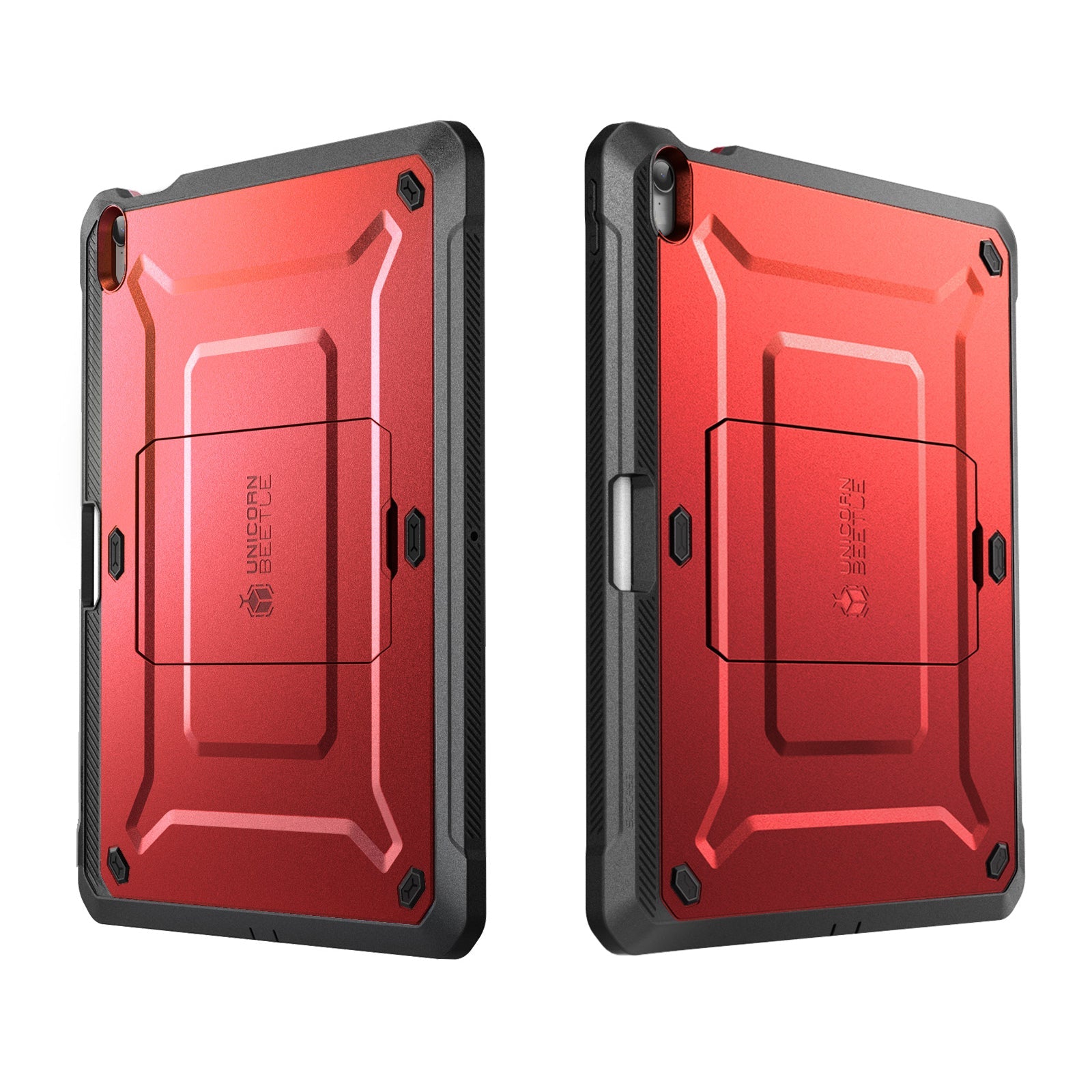 iPad Air 4/5 Unicorn Beetle PRO Rugged Case with Kickstand - Shockproof & Drop Protection - Metallic Red (Open Box) - Perfect for Outdoor Adventures, Travel & Daily Use