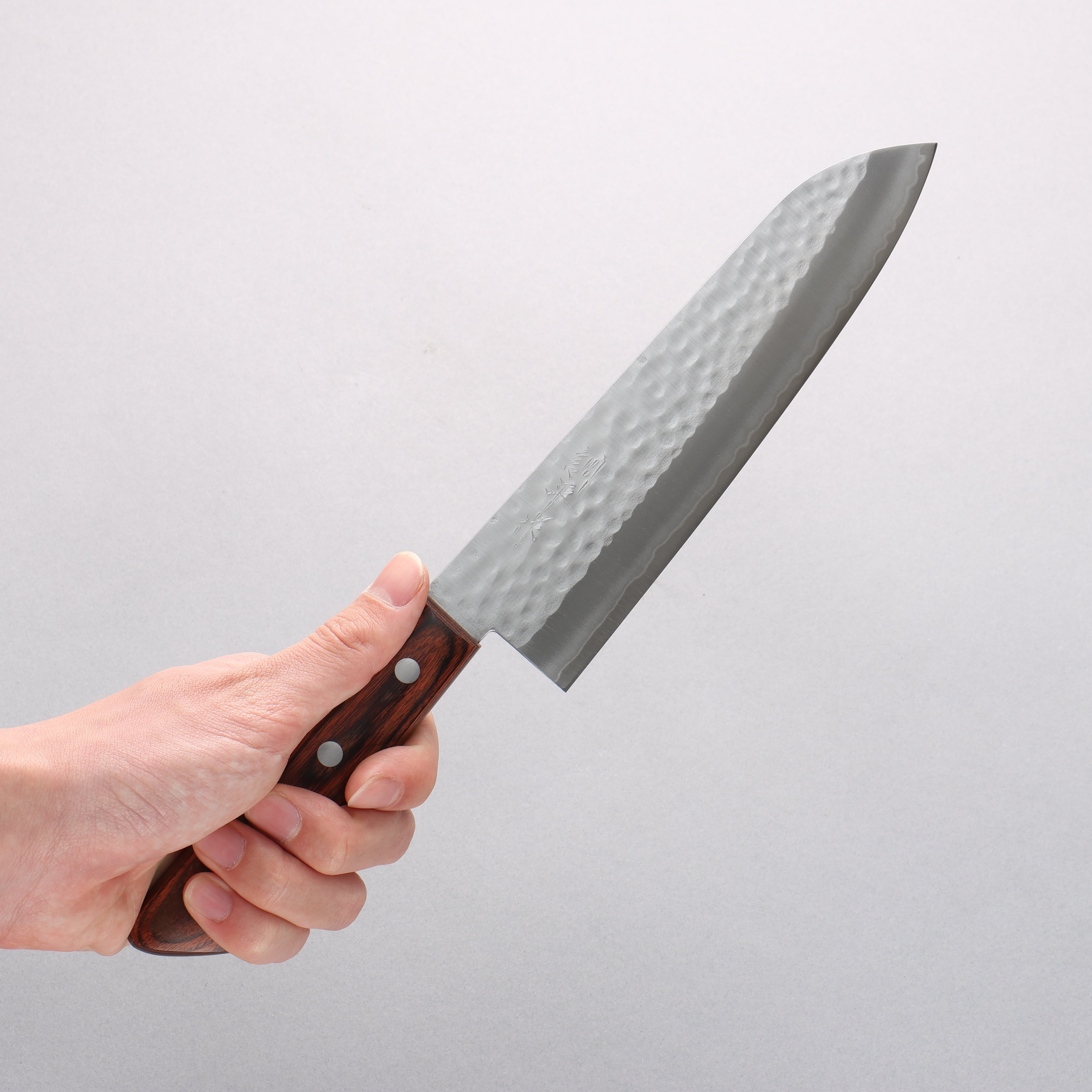 Premium Kunihira VG1 Hammered Gyuto 180mm Japanese Chef Knife with Mahogany Handle - Perfect for Sushi, Meat Slicing & Professional Kitchen Use