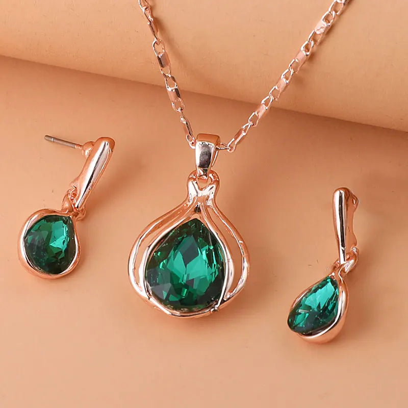 Raindrop Jewelry Set - Elegant Necklace & Earrings for Women | Perfect for Weddings, Parties & Everyday Wear