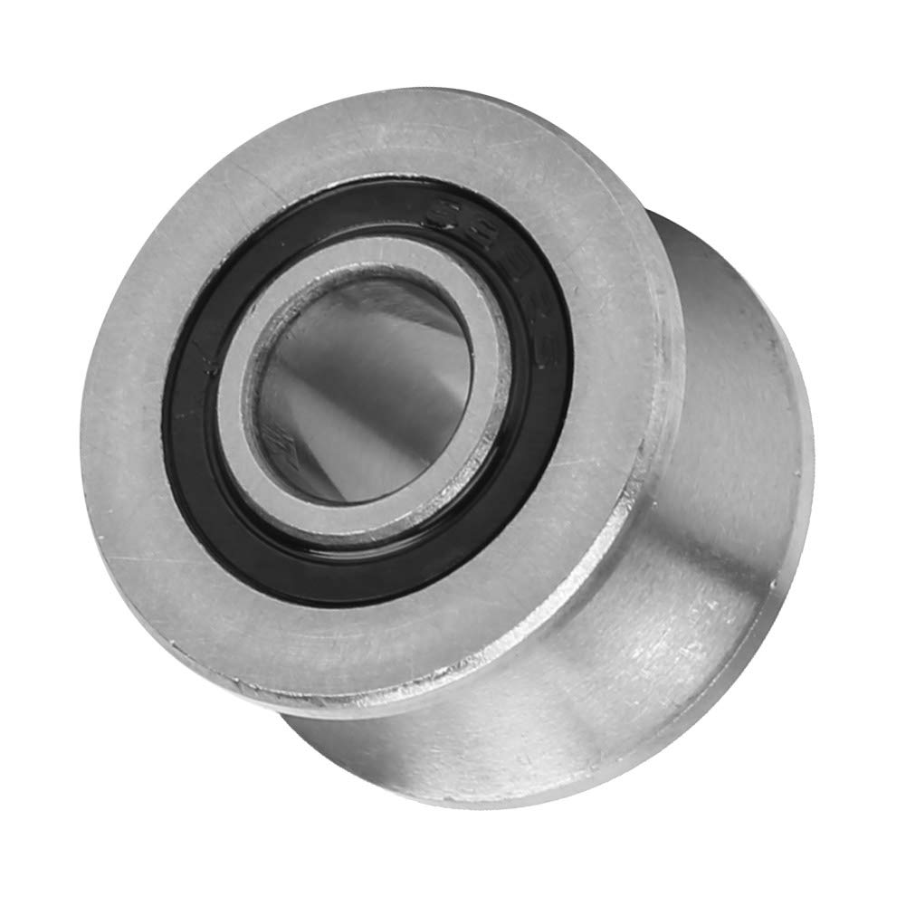 U22 U-Shaped Round Bottom Track Groove Pulley Ball Bearing - 8mm 22.5mm 14.5mm Sliding Roller Bearing for Industrial Automation & Photography Equipment - Perfect for Conveyor Systems, Camera Sliders & Linear Motion Applications