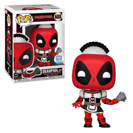 Deadpool as French Maid Funko Pop! Vinyl Figure #688 - Exclusive Collectible for Marvel Fans, Perfect for Display & Gifts