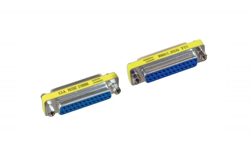 DB25 Female to Female D-Sub Serial Mini Gender Changer Coupler Adapter (6-Pack) - Perfect for Computer, Printer & Industrial Equipment Connections