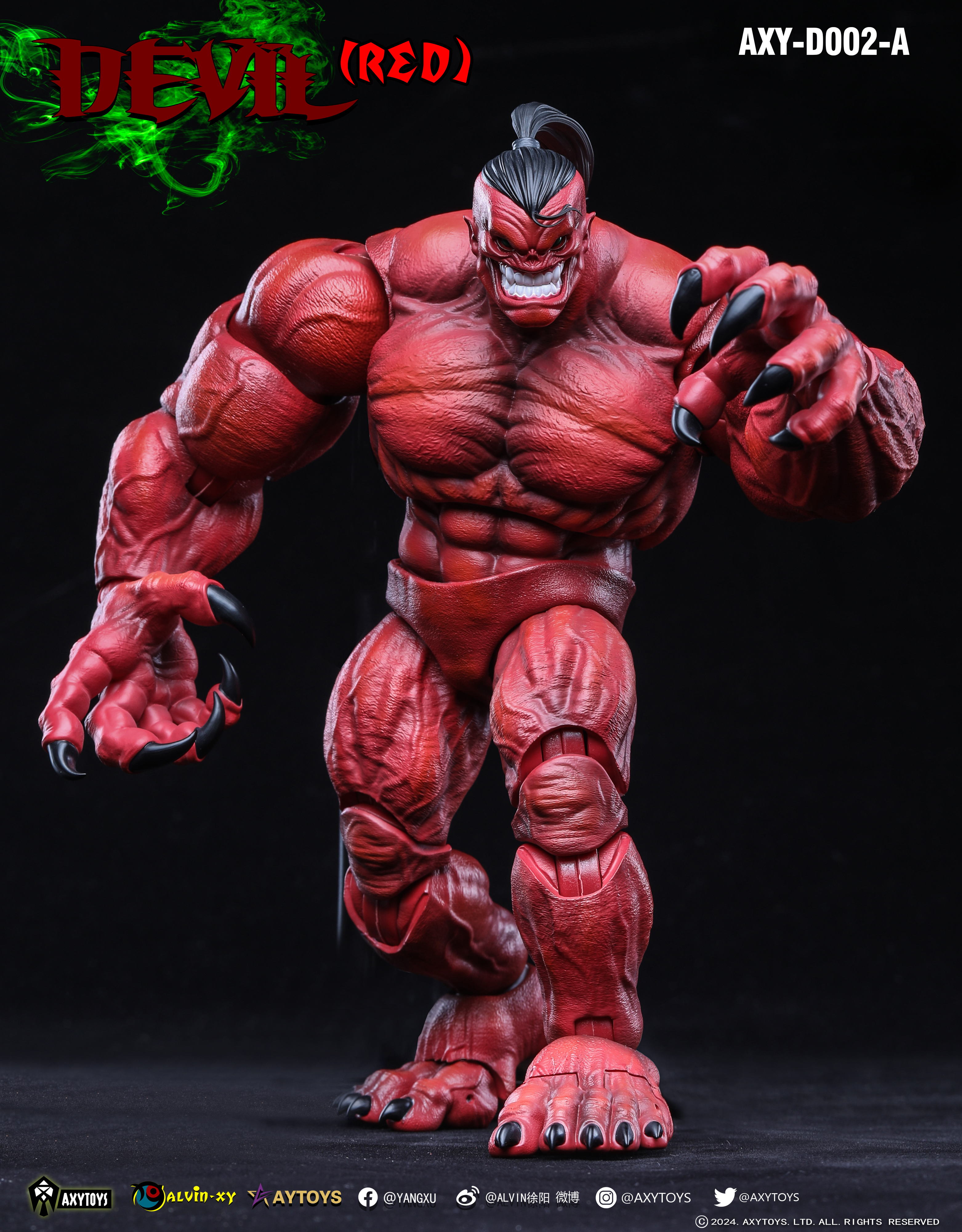 Pre Order AxyToys 1/12 Scale 20CM Devil Action Figure - Red & Grey Versions for Collectors and Display | Perfect for Anime Fans, Cosplay Props, and Model Photography