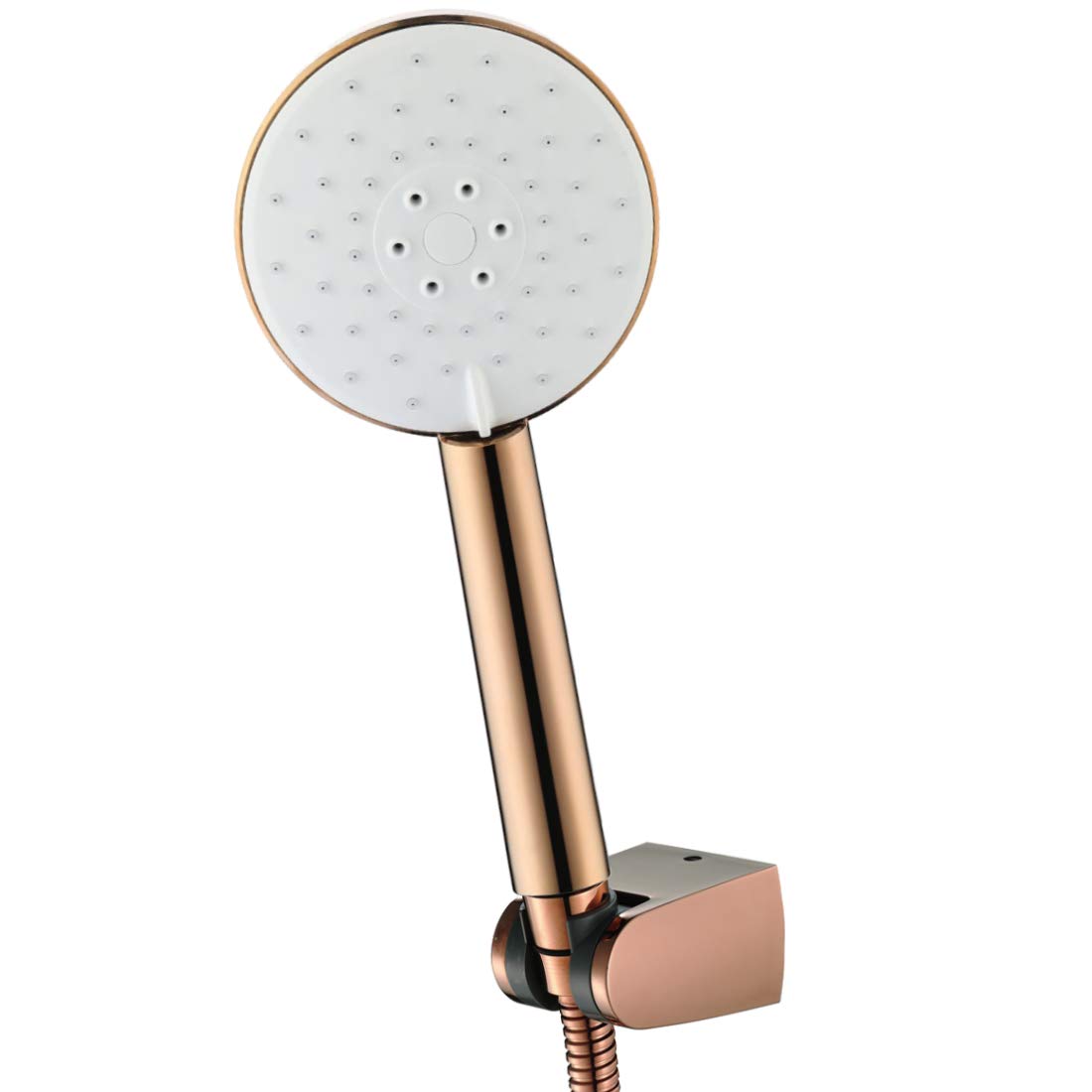 Premium ABS Round Handheld Rainfall Shower Head with 3 Spray Modes - Massage, Spa & Rainfall - Includes 5ft Stainless Steel Hose for Relaxing Bathroom Experience (Ideal for Home Spa, Luxury Showers & Water Therapy)