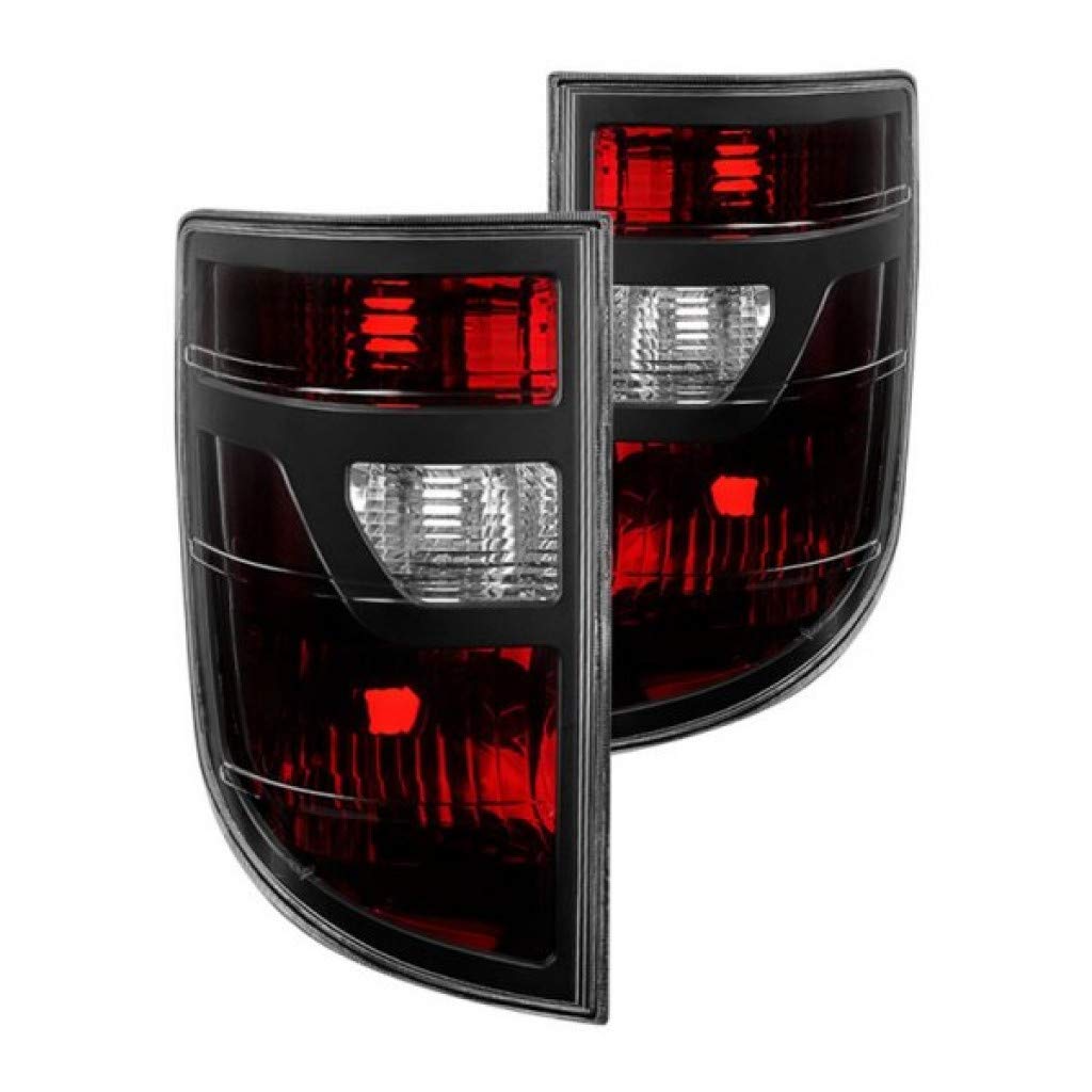 Xtune Red Smoked Tail Lights Pair for 2006-2008 Honda Ridgeline Pickup Truck - Replacement Parts (Model 9033193) | Enhance Safety & Style for Night Driving & Off-Road Adventures