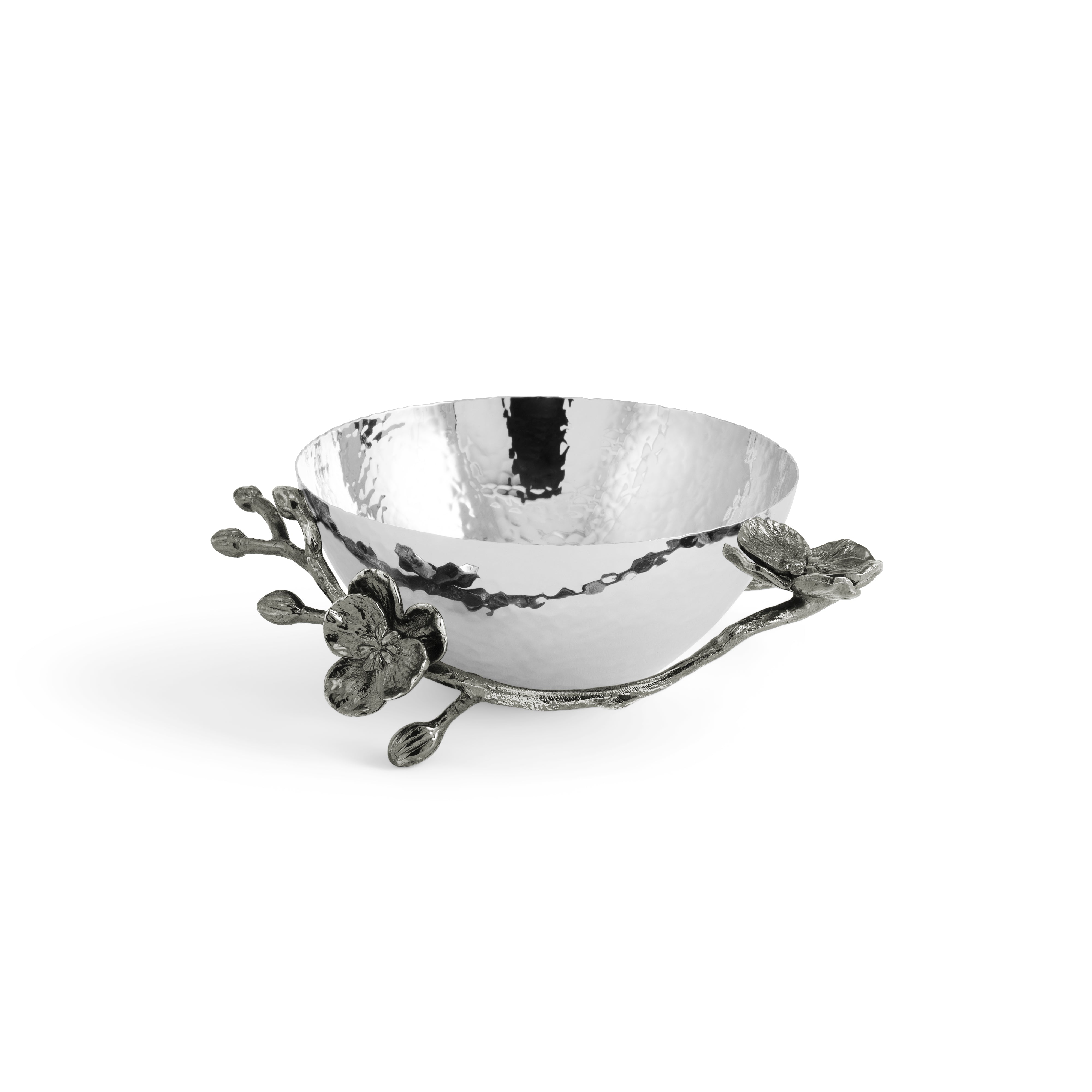 Premium Black Orchid Nut Dish - Elegant Snack Bowl for Nuts, Candy & Party Treats - Perfect for Entertaining, Home Decor & Gift Giving