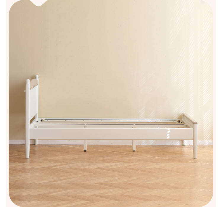 Modern Poplar Solid Wood Kids Bed - Sturdy, Safe & Eco-Friendly for Boys & Girls Bedroom, Nursery or Guest Room