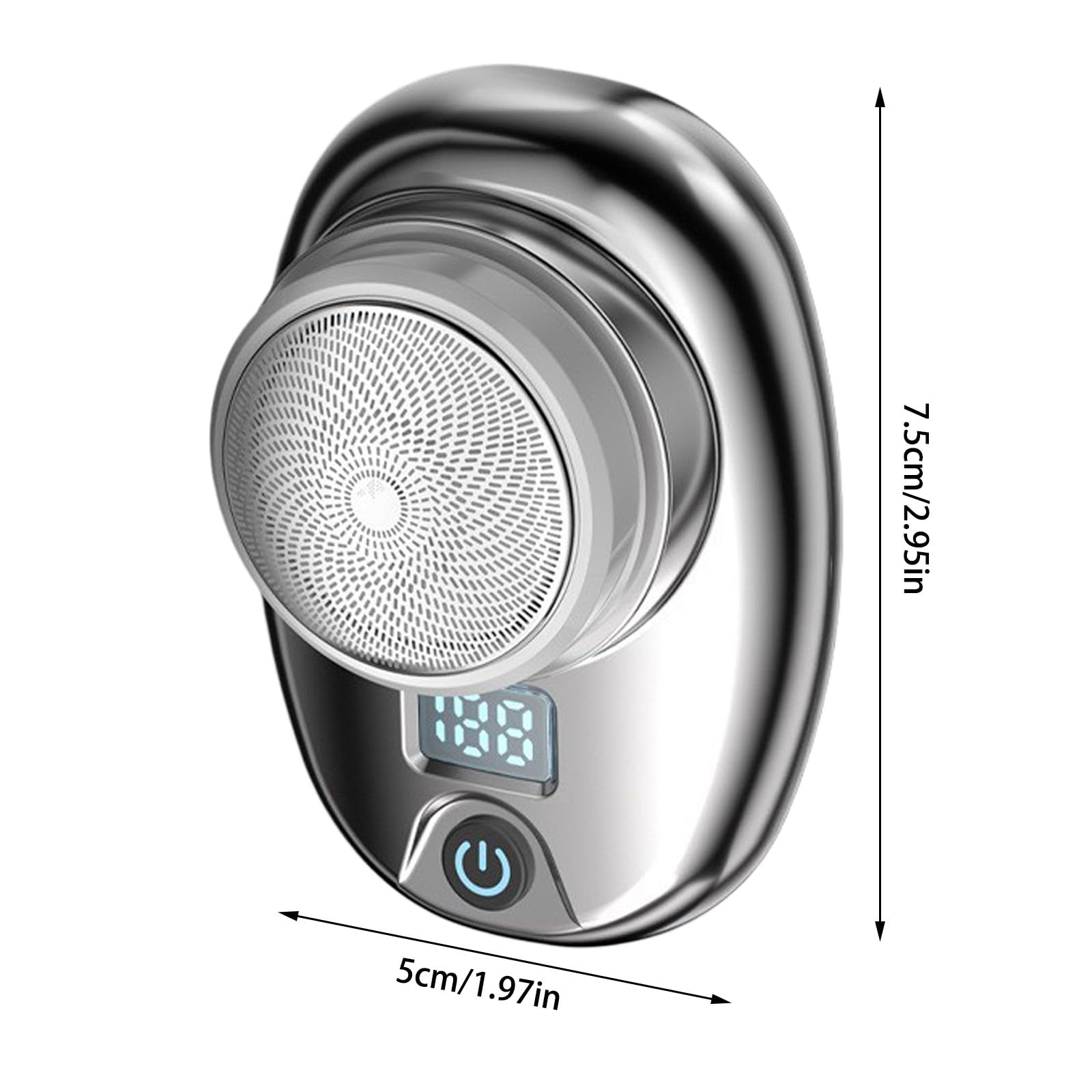 Mini Electric Shaver for Men - USB Rechargeable Waterproof Beard Trimmer, Portable Pocket Size Travel Shaver for Home, Office & Business Trips - Perfect for Daily Grooming, Travel & On-the-Go Use (Gray)