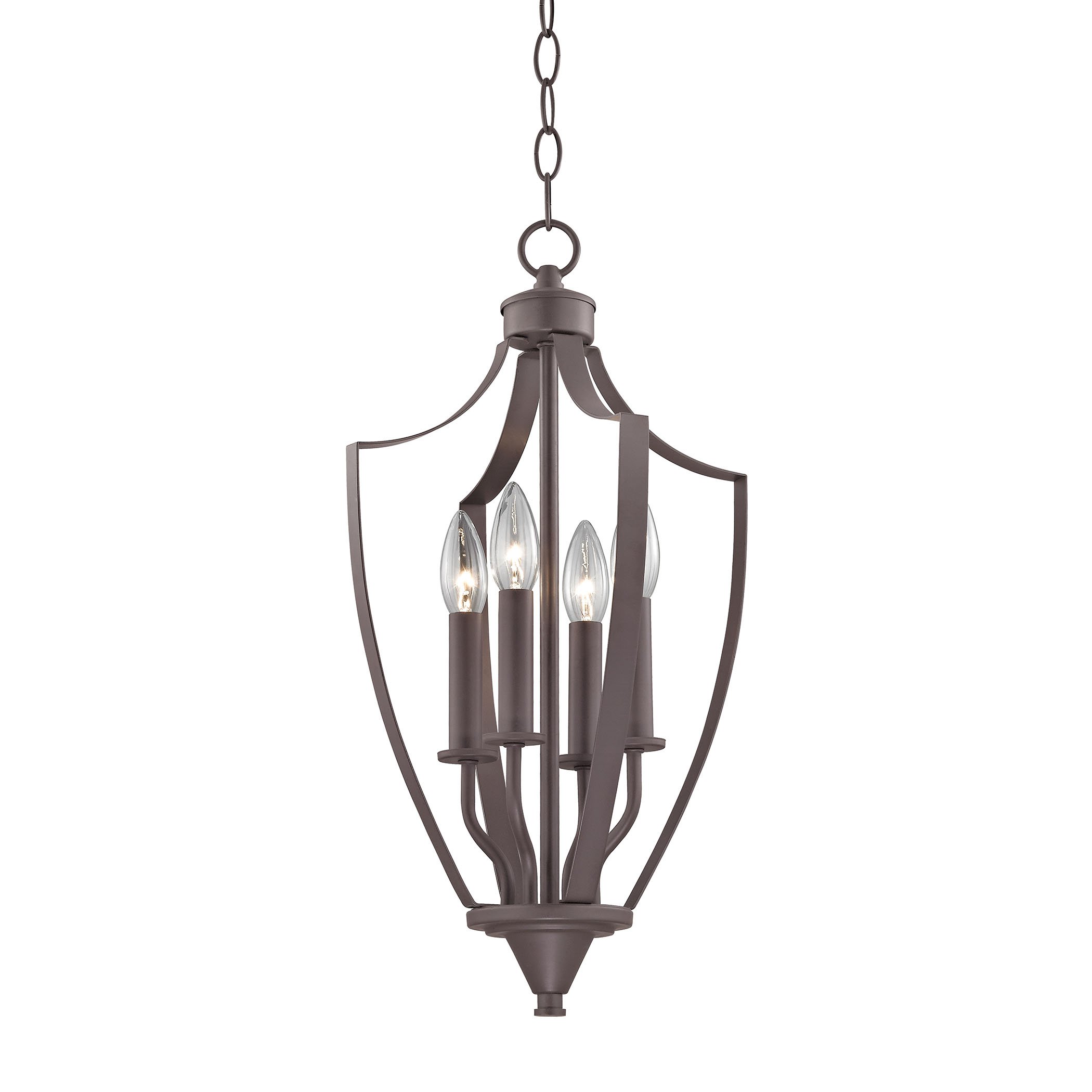 Cornerstone Lighting 7704FY/10 Thomas Mini Pendant Light Fixture - Oil-Rubbed Bronze Finish - Perfect for Kitchen Island, Dining Room, or Entryway Lighting