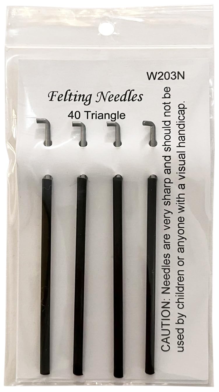 Premium Felting Needles 4-Pack - Sharp & Durable for Wool Crafting, DIY Projects, and Needle Felting - Perfect for Handmade Toys, Decorations, and Art Projects