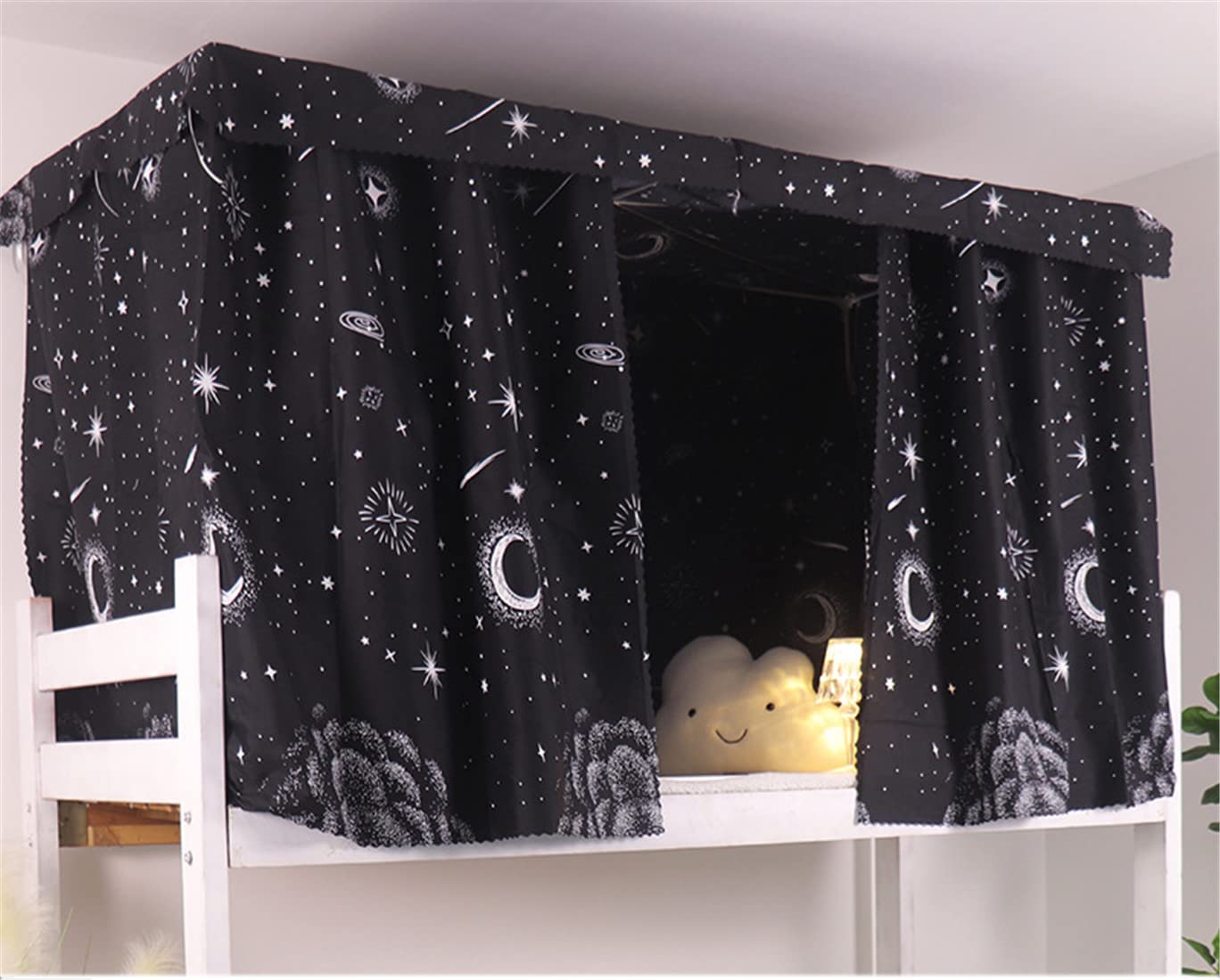 MioCloth Bunk Bed Blackout Curtains - Dorm Privacy Cover & Photo Backdrop for Room Decor