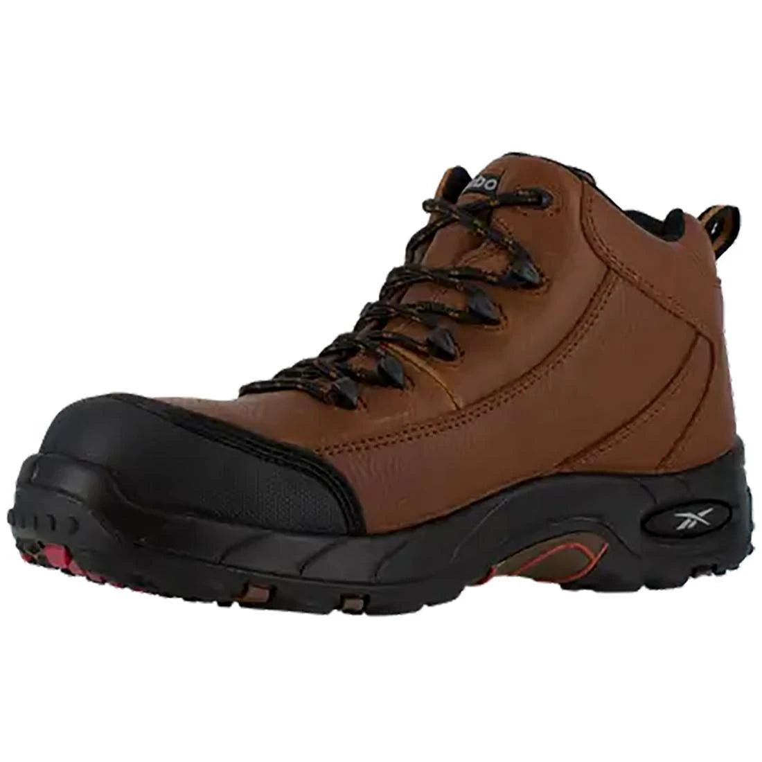 Tiahawk Composite Toe Work Boots for Men - Brown Safety Shoes with Slip Resistant & Electrical Hazard Protection - Ideal for Construction, Warehouse & Outdoor Work