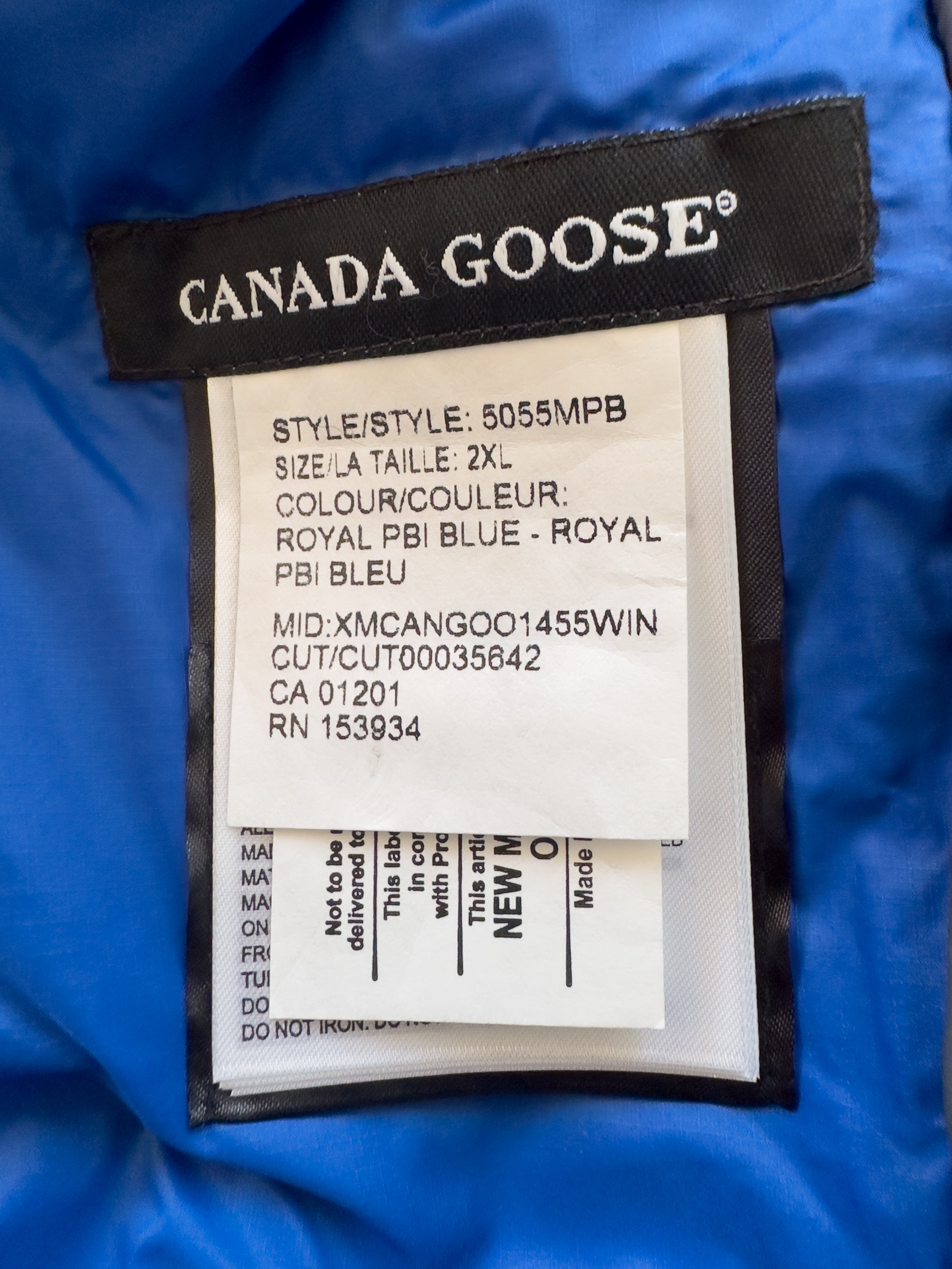 Canada Goose Blue PBI Lodge Hoody Men's Jacket - Waterproof Winter Coat for Outdoor Activities & Extreme Cold Weather