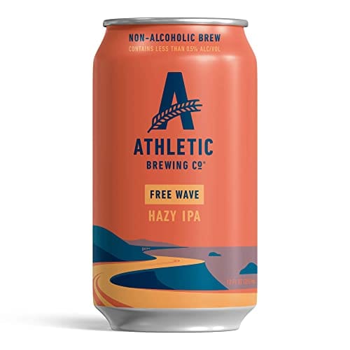 Athletic Brewing Company Craft Non-Alcoholic Beer 12-Pack (12 Fl Oz Cans) - Free Wave Hazy IPA | Low Calorie, Award-Winning | Amarillo, Citra & Mosaic Hops | Perfect for Post-Workout Recovery, Social Gatherings & Healthy Lifestyles