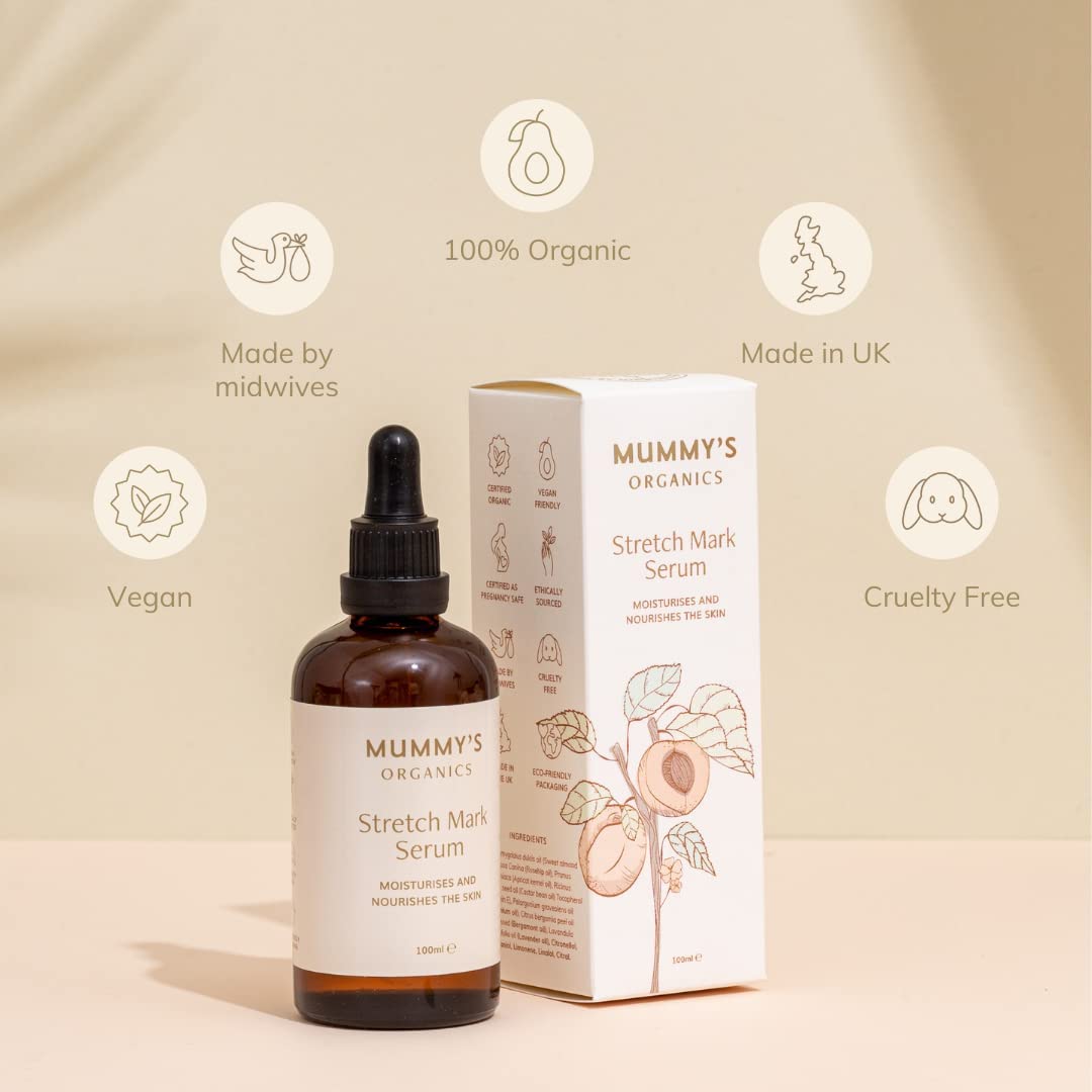 **Organic Pregnancy Stretch Mark Oil – Natural Skincare for Moms, Improves Stretch Marks & Scars – Best Gift for Expecting Mothers | Safe for Daily Use During & After Pregnancy**