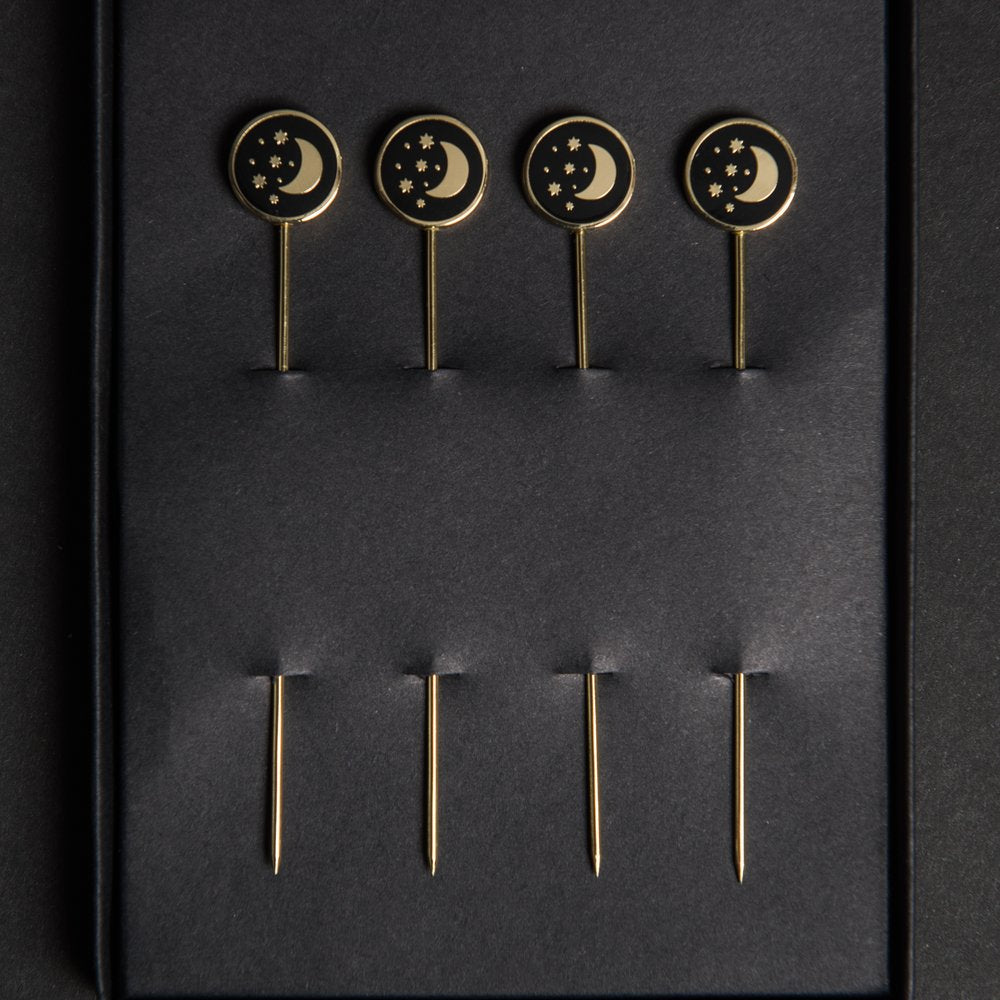 Love & Victory Galaxy Cocktail Picks (Set of 4) - Elegant Drink Stirrers for Cocktail Parties, Weddings, and Home Bars