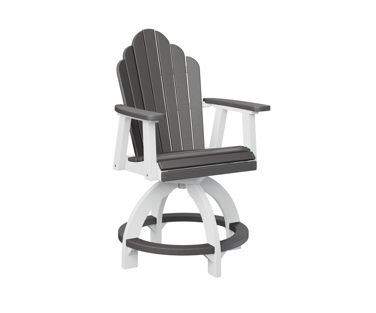 Berlin Gardens Cozi Back Swivel Counter Chair - Adjustable Height Bar Stool with Padded Seat for Kitchen Island, Breakfast Nook & Home Bar - Comfortable Modern Dining Furniture