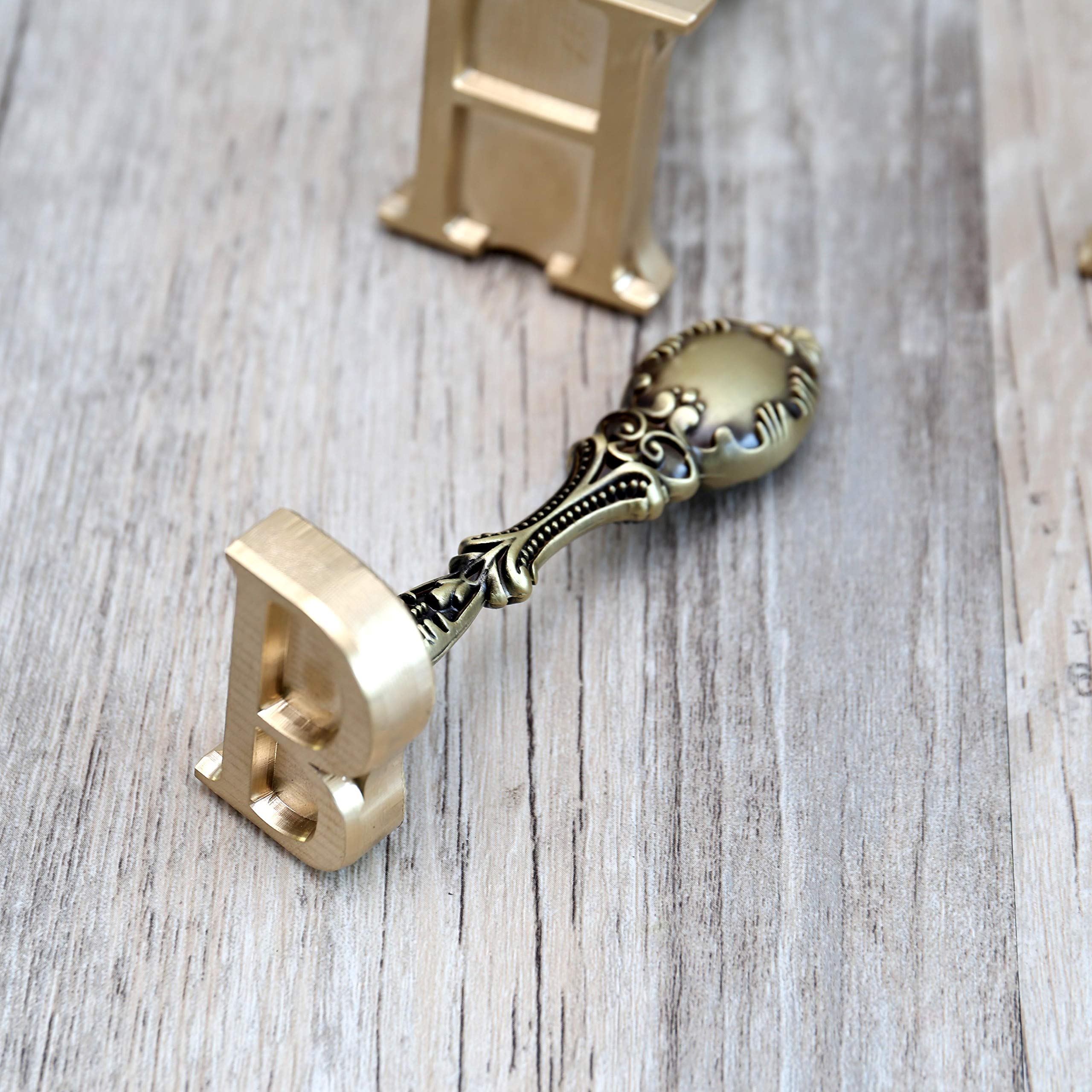 Personalized Ice Cube Stamp with Vintage Gold Handle - Custom Business Logo Ice Mold for Cocktails & Bars (2 Inch) - Perfect for Weddings, Parties & Home Entertaining