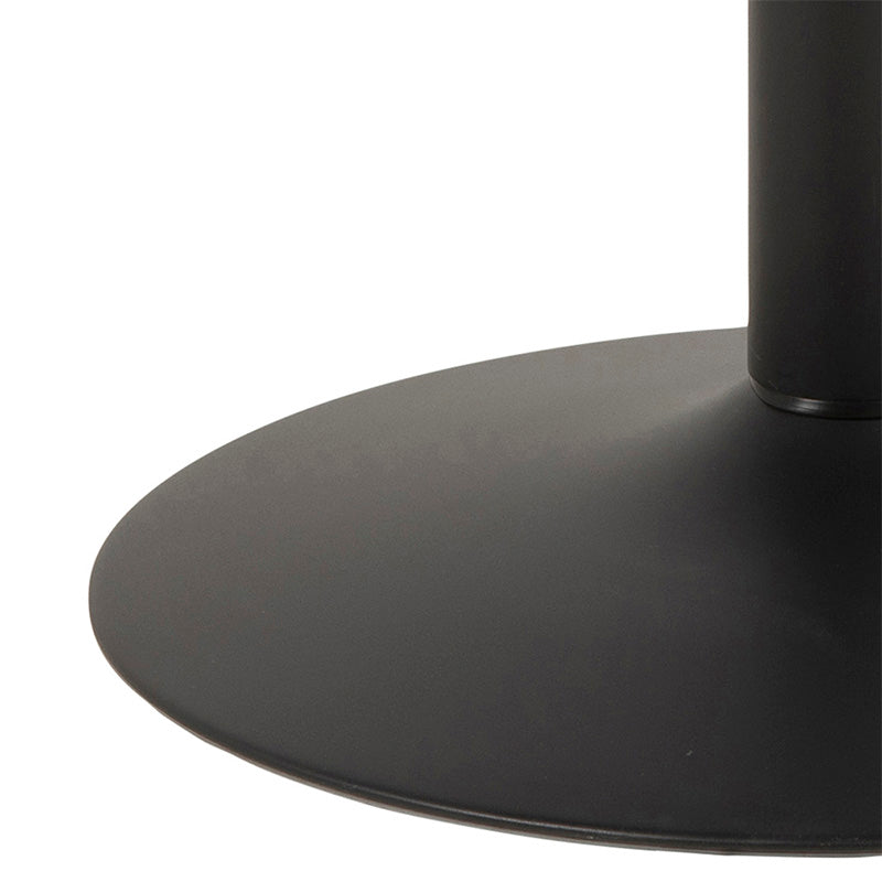 TITAN 43-Inch Round Dining Table for 4-6 People - Black Wooden Modern Kitchen Table for Small Spaces, Dining Room, and Breakfast Nook